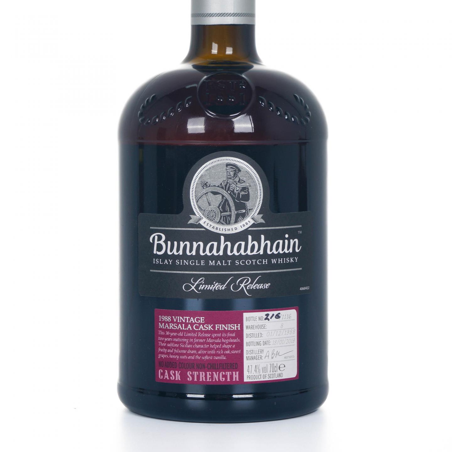 Bunnahabhain 布纳哈本 1988-2019 玛莎拉风味桶 非原盒