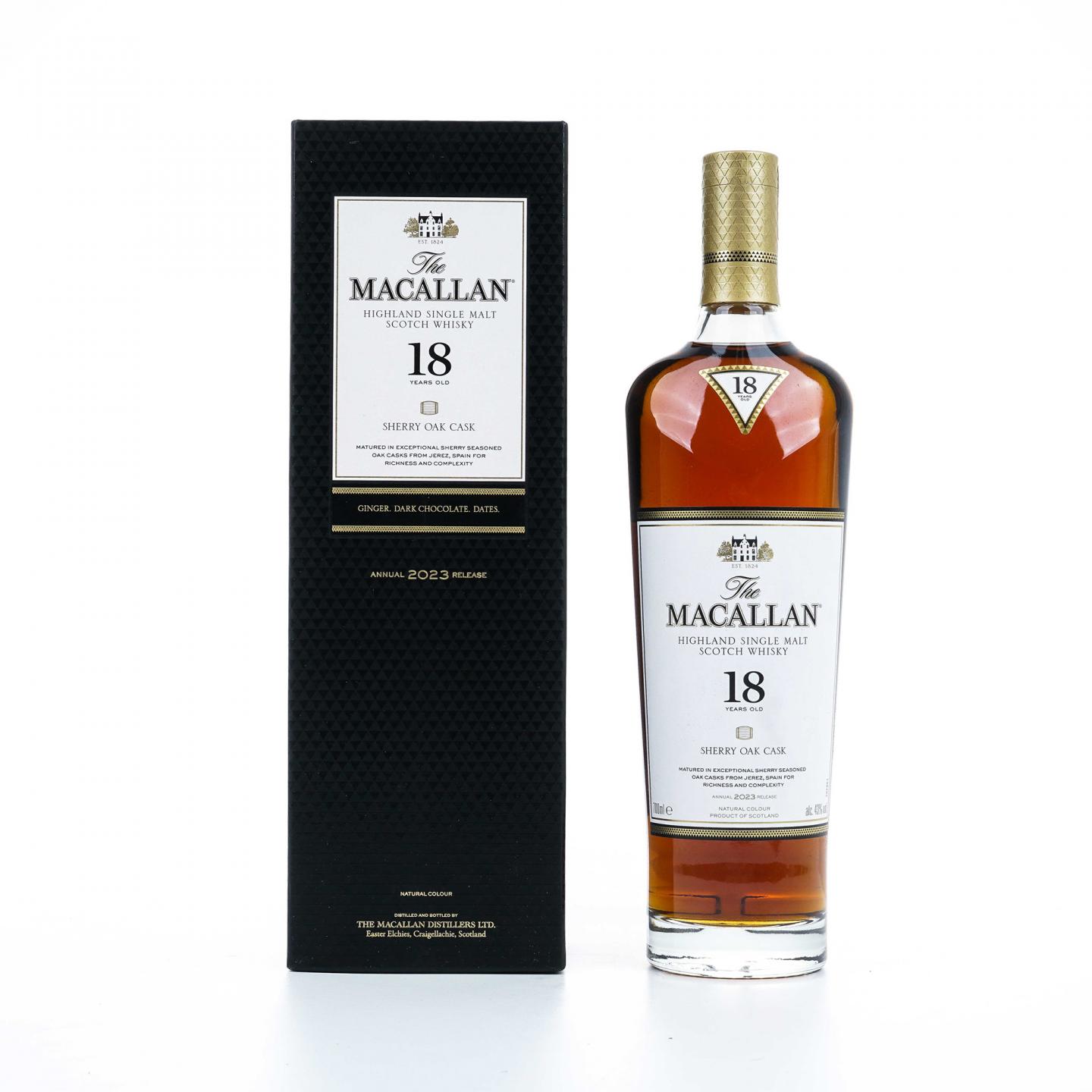 【附X光图】Macallan 麦卡伦 18年 2023 雪莉桶