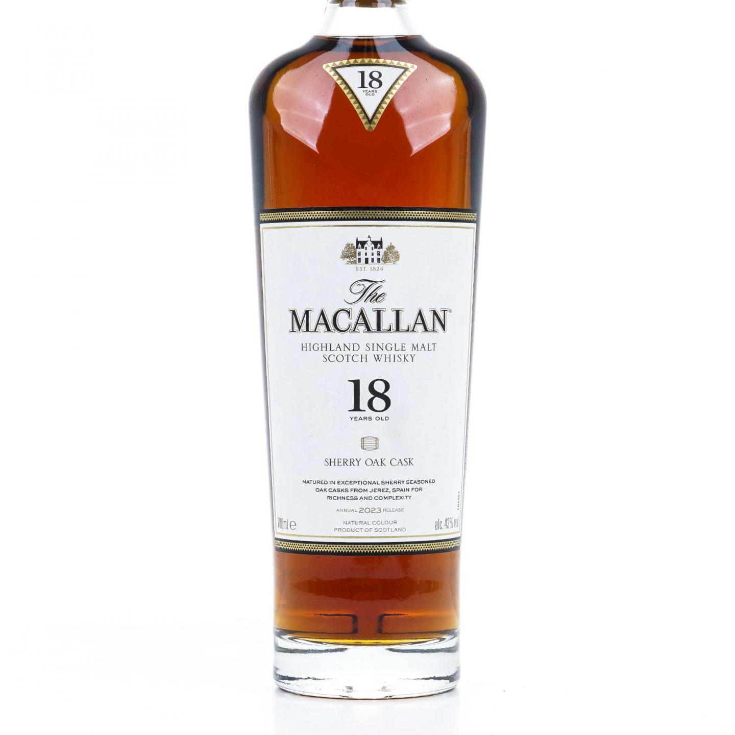 【附X光图】Macallan 麦卡伦 18年 2023 雪莉桶