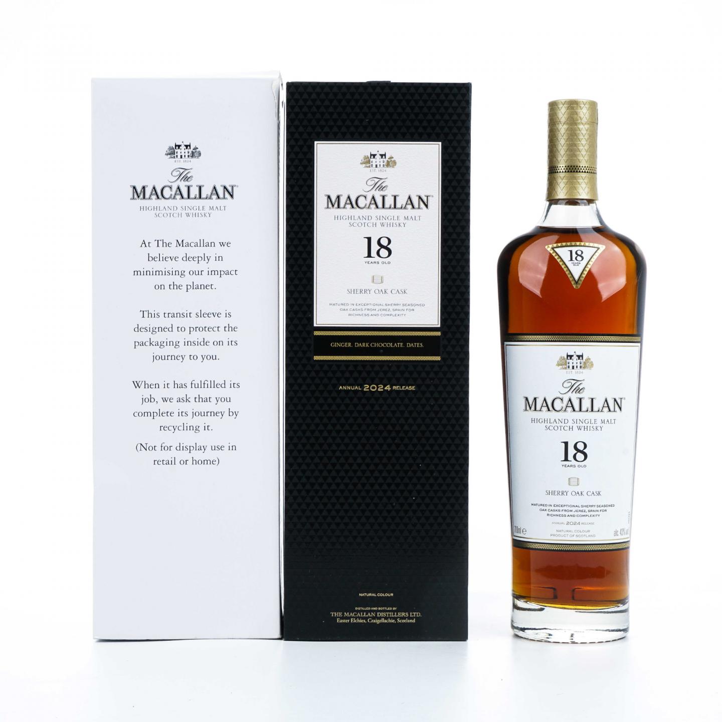 【附X光图】Macallan 麦卡伦 18年 2024 雪莉桶