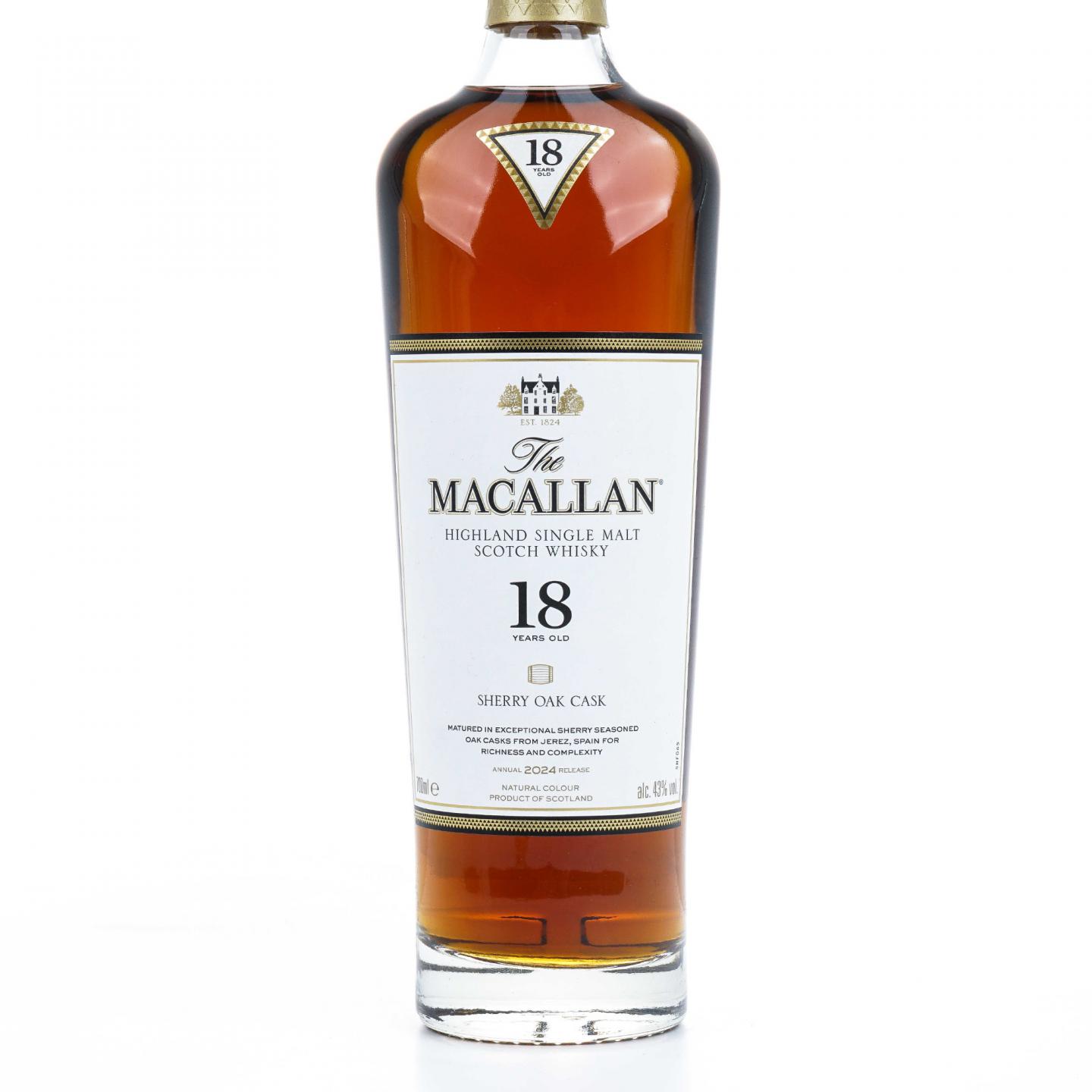 【附X光图】Macallan 麦卡伦 18年 2024 雪莉桶