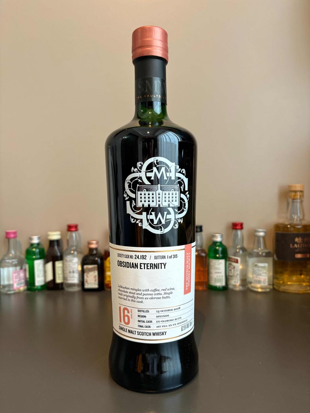 Smws协会麦卡伦16年全程初填雪莉24.192黑曜石的永恒