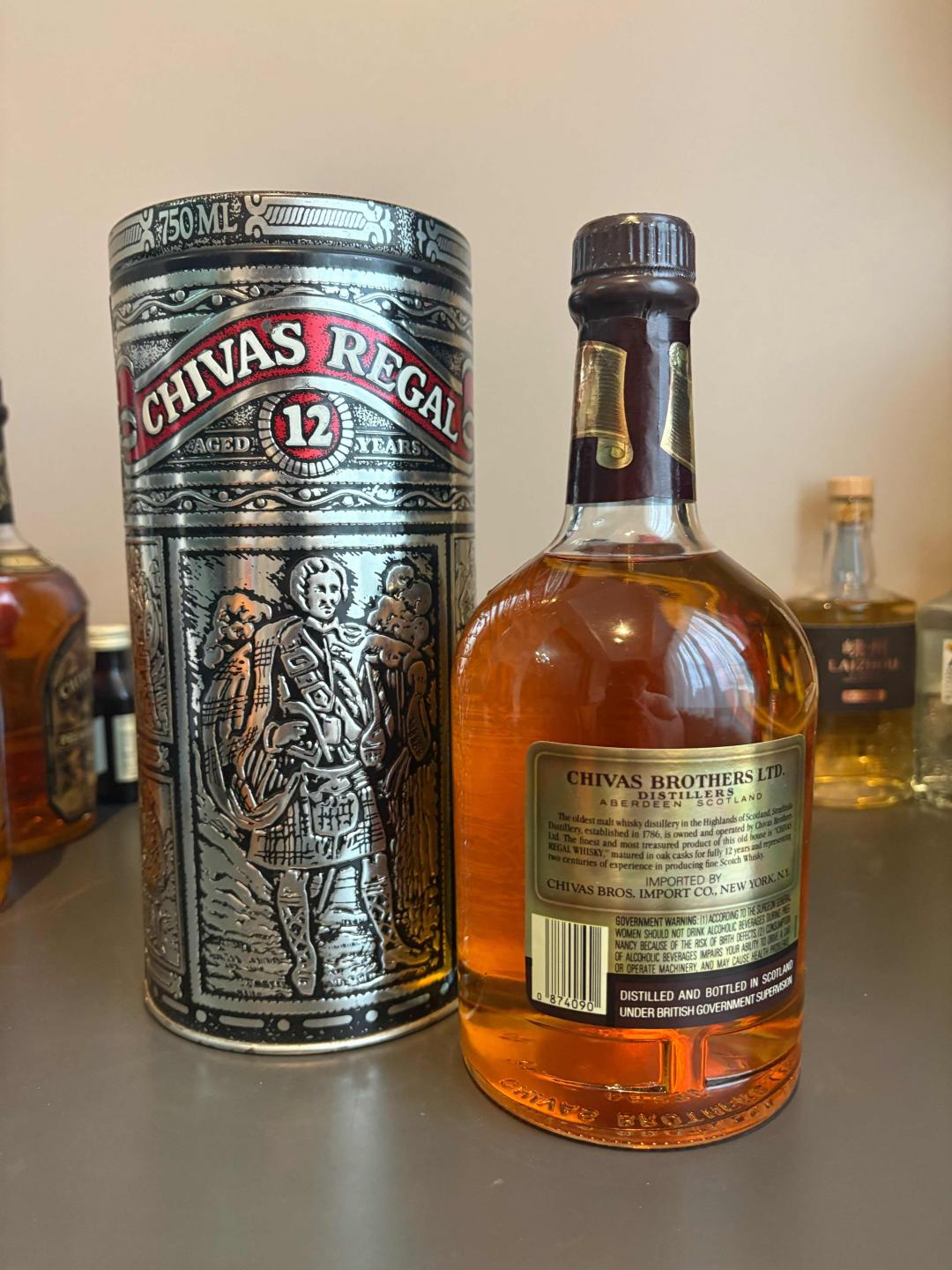 超稀缺！80年代铁盒芝华士12年