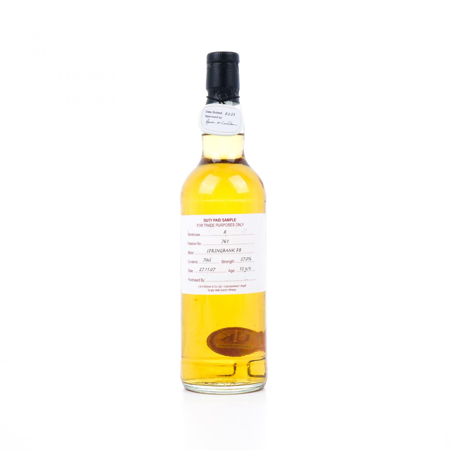 Springbank 云顶 15年 2007 完税瓶