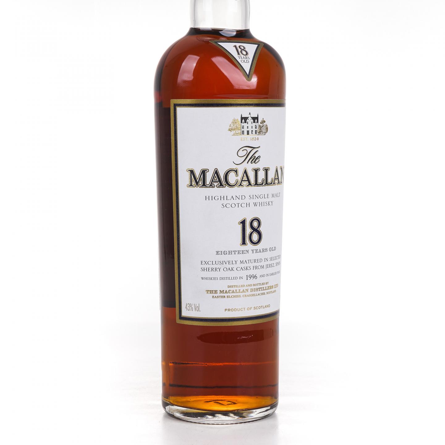 Macallan 麦卡伦 18年 1996 雪莉桶