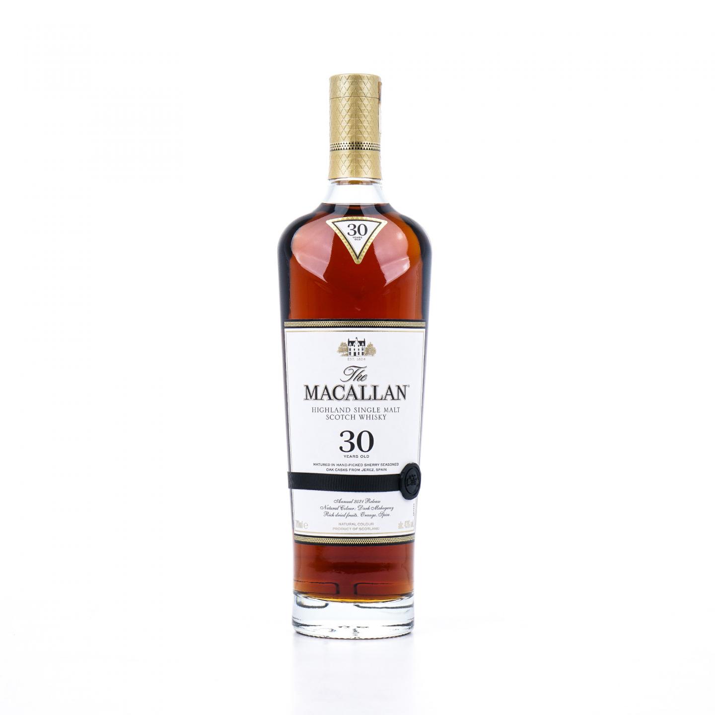 【附X光图】Macallan 麦卡伦 30年 2021 黑腰带 非原盒