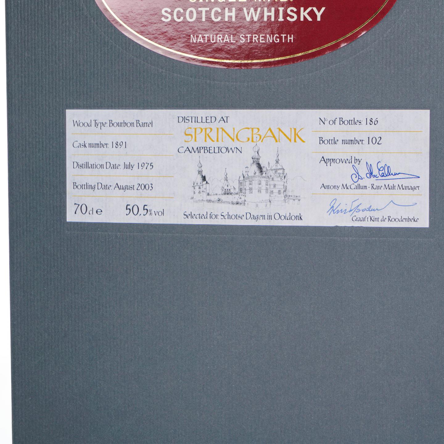 Springbank 云顶 1975-2003 Ian Macleod