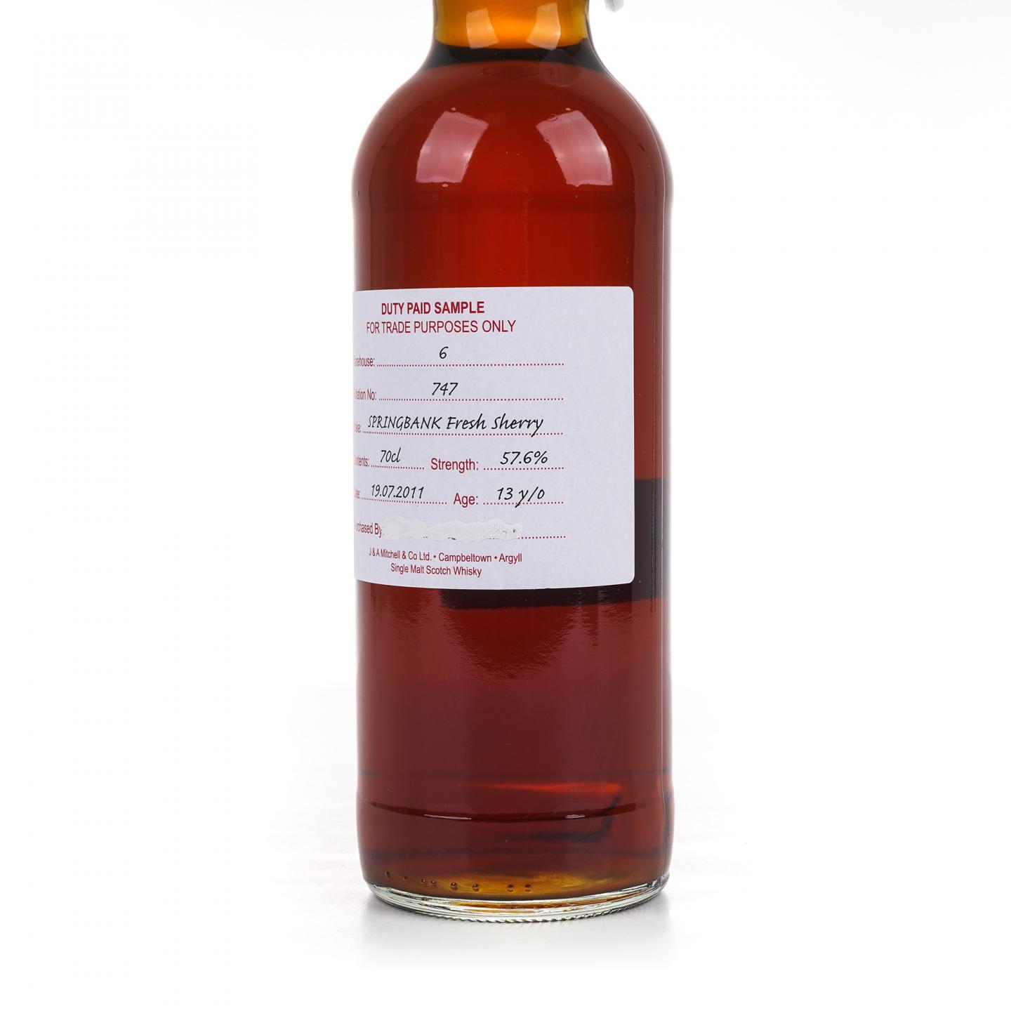 Springbank 云顶 13年 2011 完税瓶