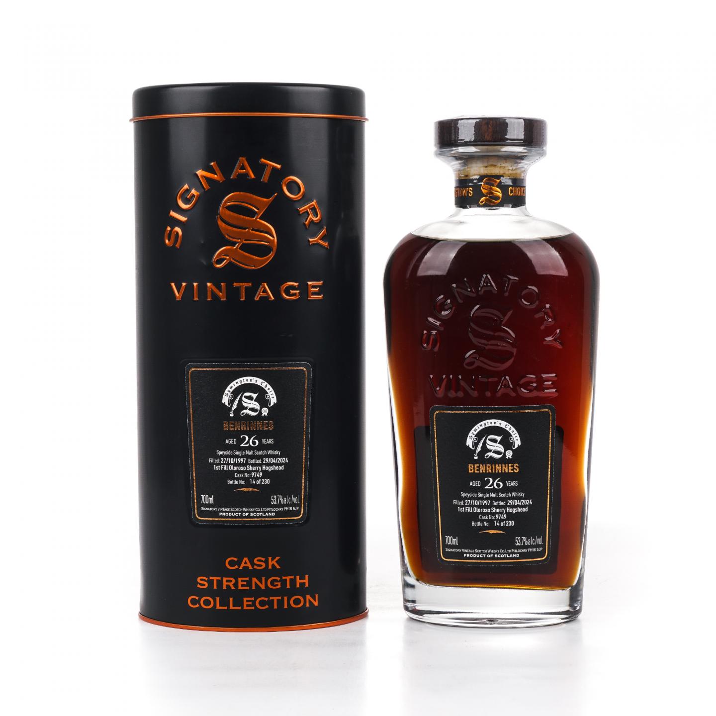 Benrinnes 本利林 26年 1997-2024 SV 雪莉桶#9749