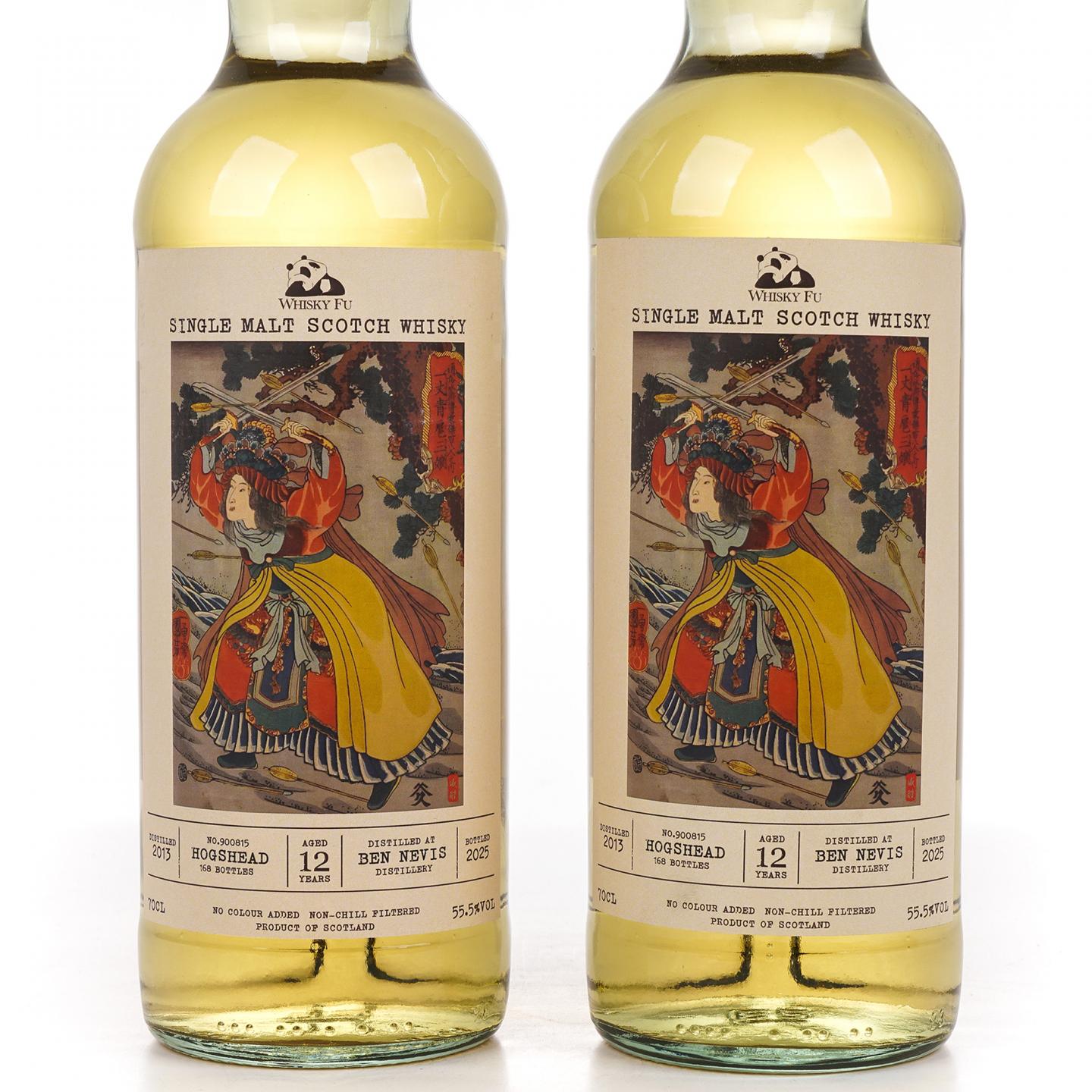 Bennevis 本尼维斯 12年 2013-2025 「通俗水浒传豪杰·一丈青扈三娘」波本桶单桶 2支组