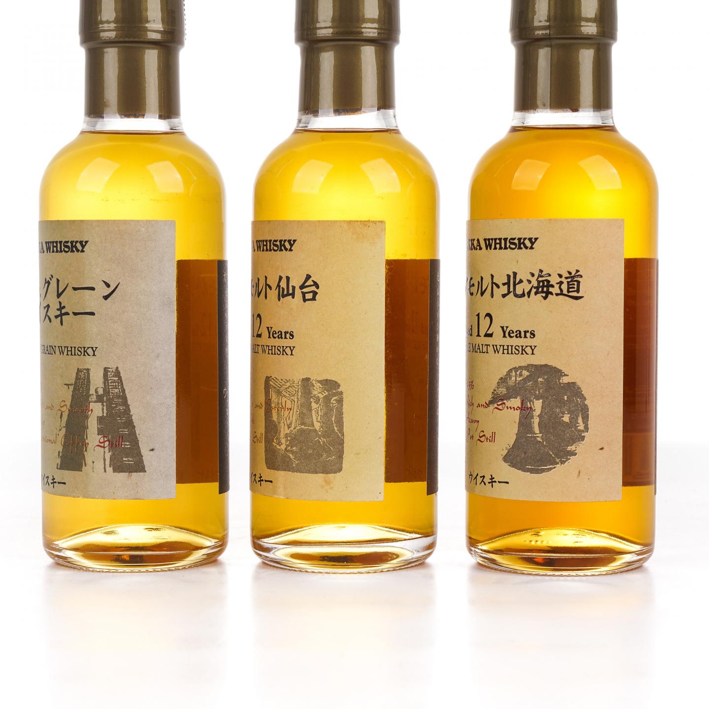 【中样】Nikka 北海道 12年/仙台 12年/科菲谷物 3瓶组*180ml
