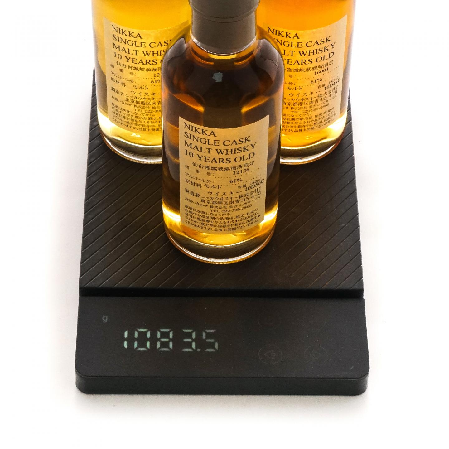 【中样】仙台宫城峡蒸馏所限定 10年 单桶 180ml*3瓶组