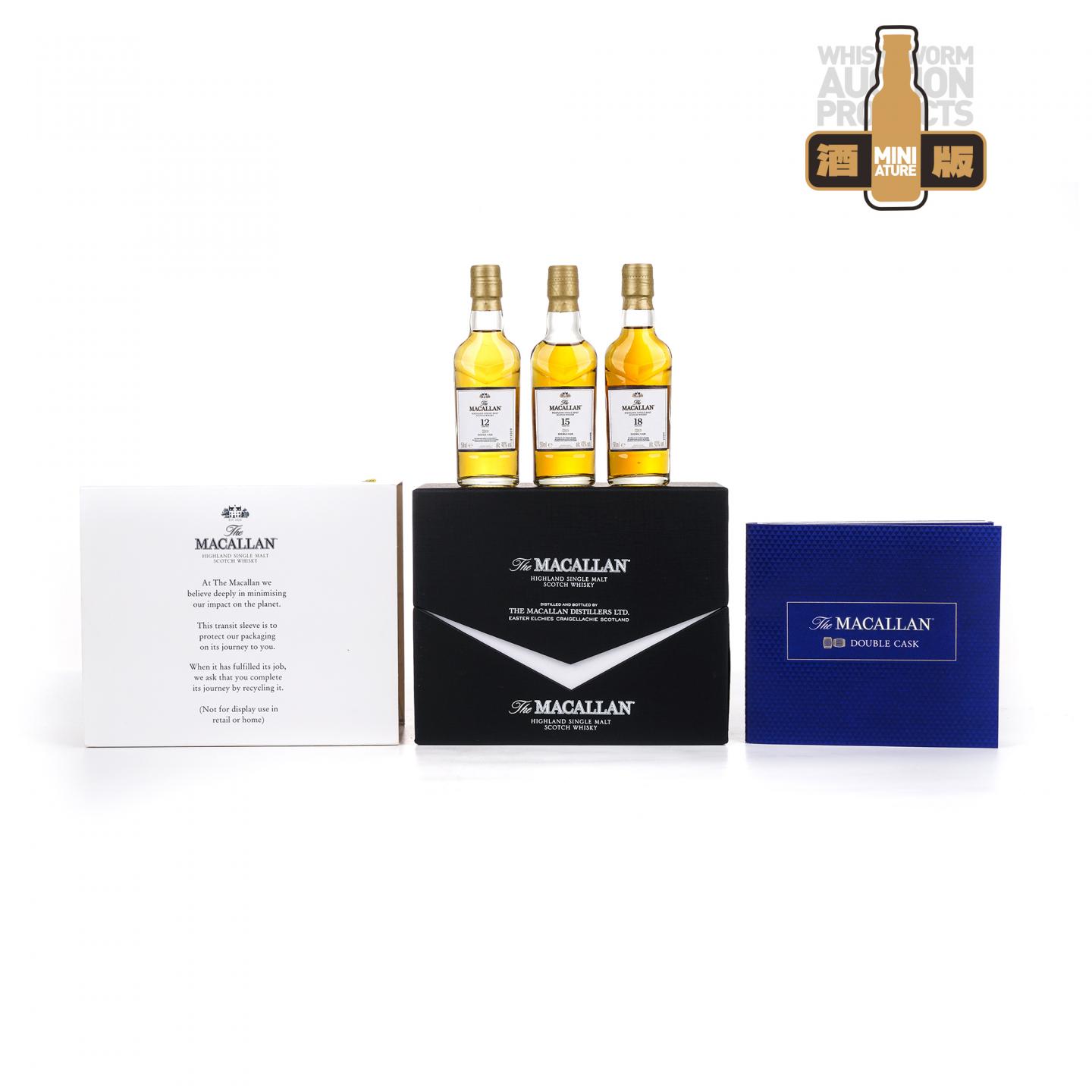 【酒版】Macallan麦卡伦 12/15/18年 Double Cask 50ml*3瓶组