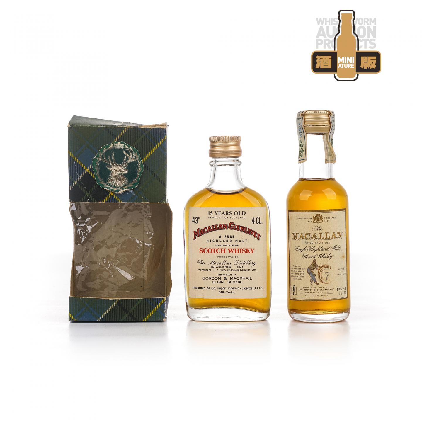 【酒版】Macallan 麦卡伦 15年/7年 40ml/50ml 2瓶组