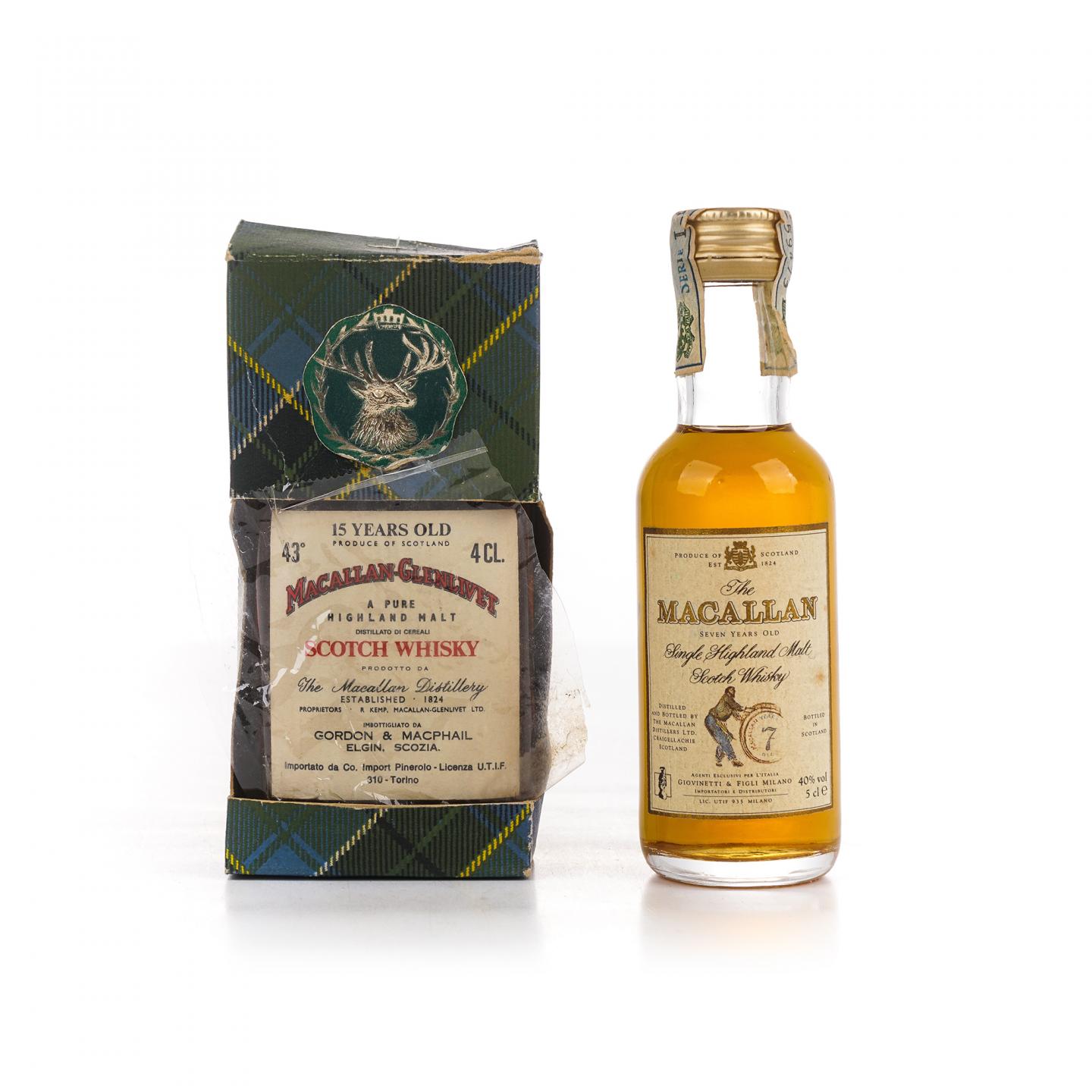 【酒版】Macallan 麦卡伦 15年/7年 40ml/50ml 2瓶组