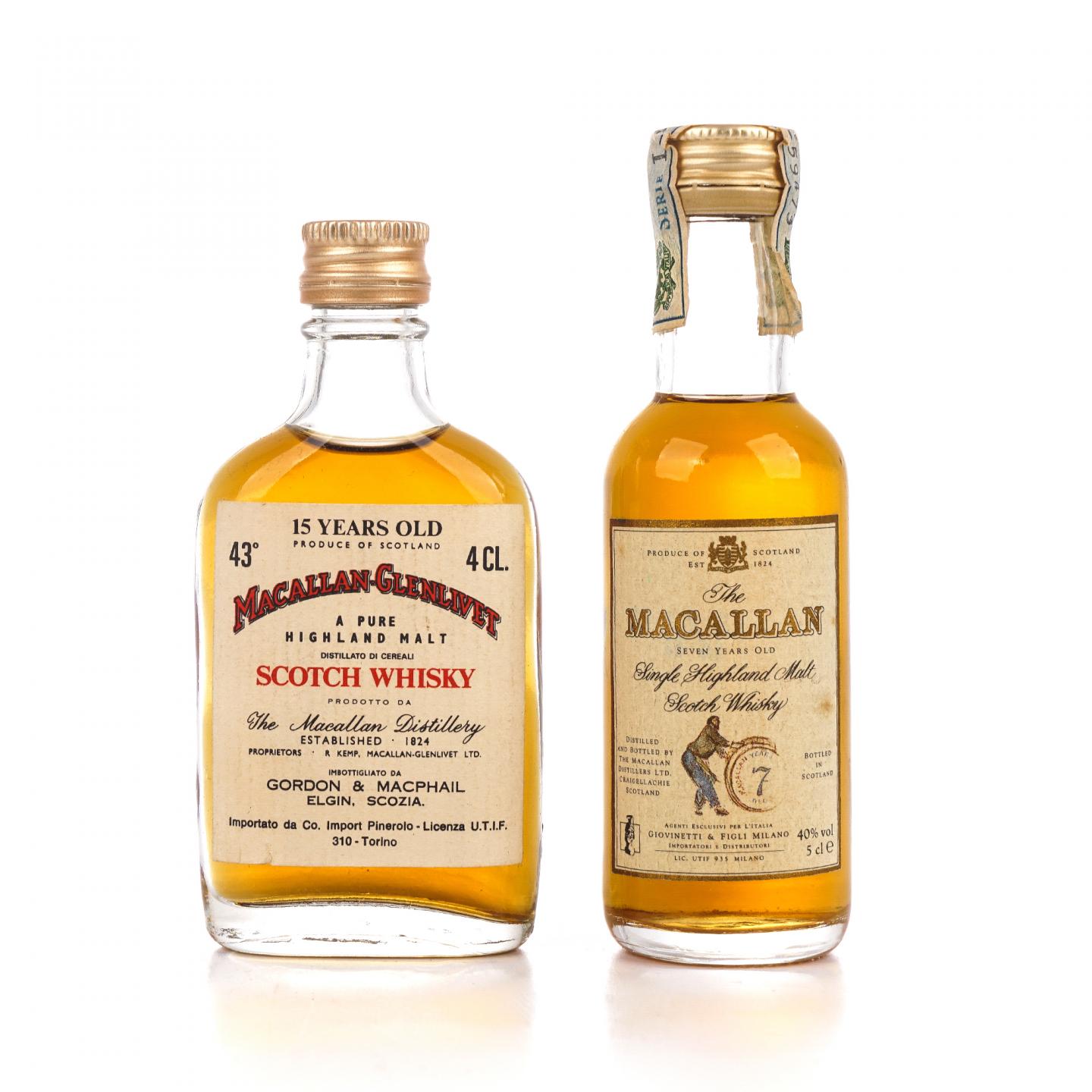 【酒版】Macallan 麦卡伦 15年/7年 40ml/50ml 2瓶组