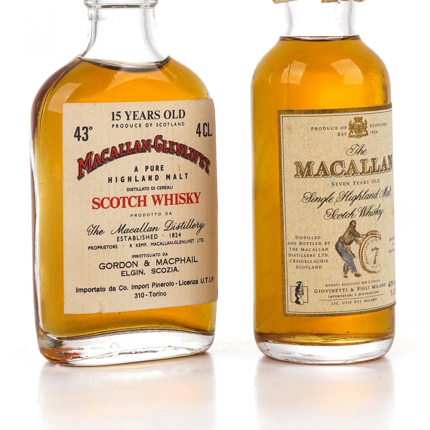 【酒版】Macallan 麦卡伦 15年/7年 40ml/50ml 2瓶组
