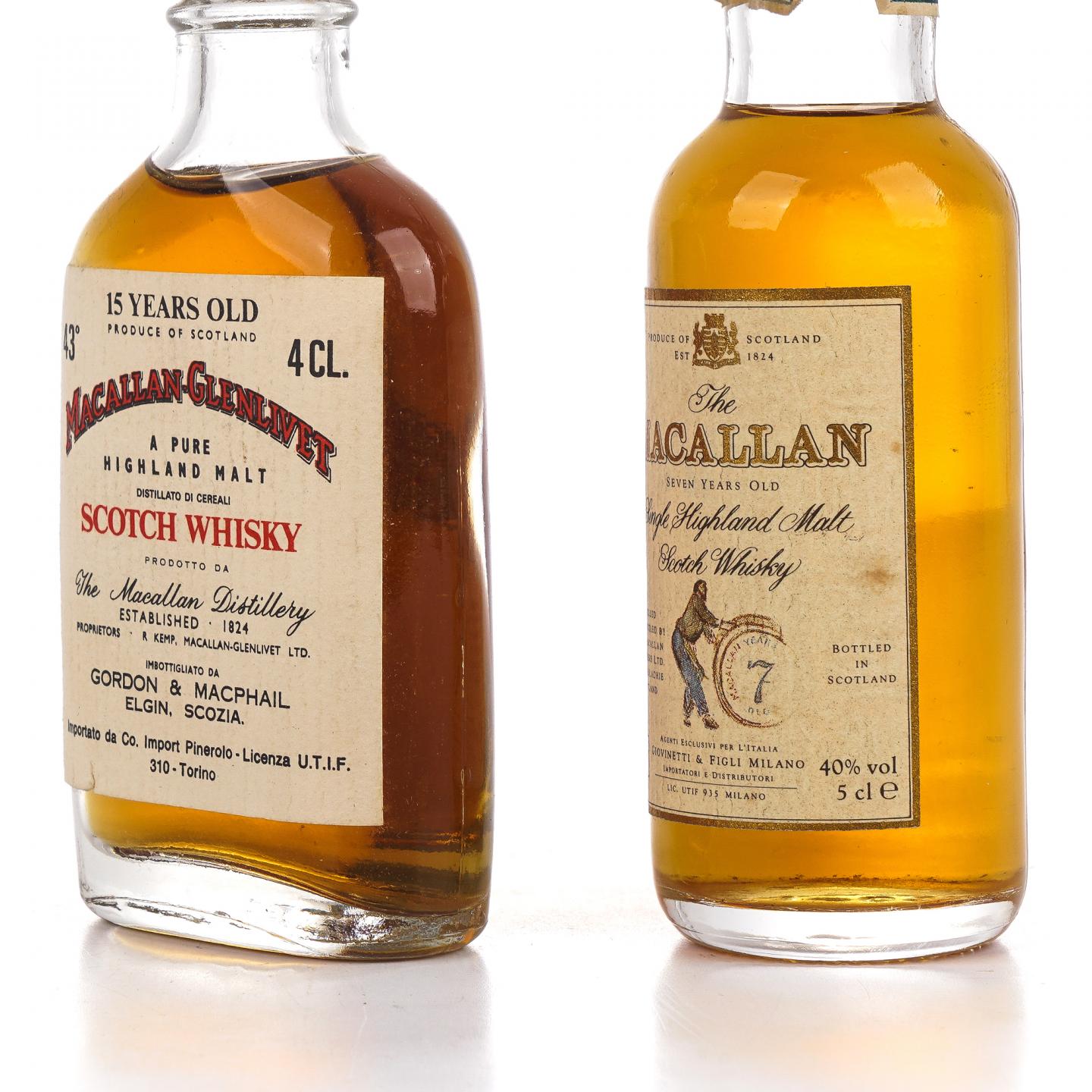 【酒版】Macallan 麦卡伦 15年/7年 40ml/50ml 2瓶组