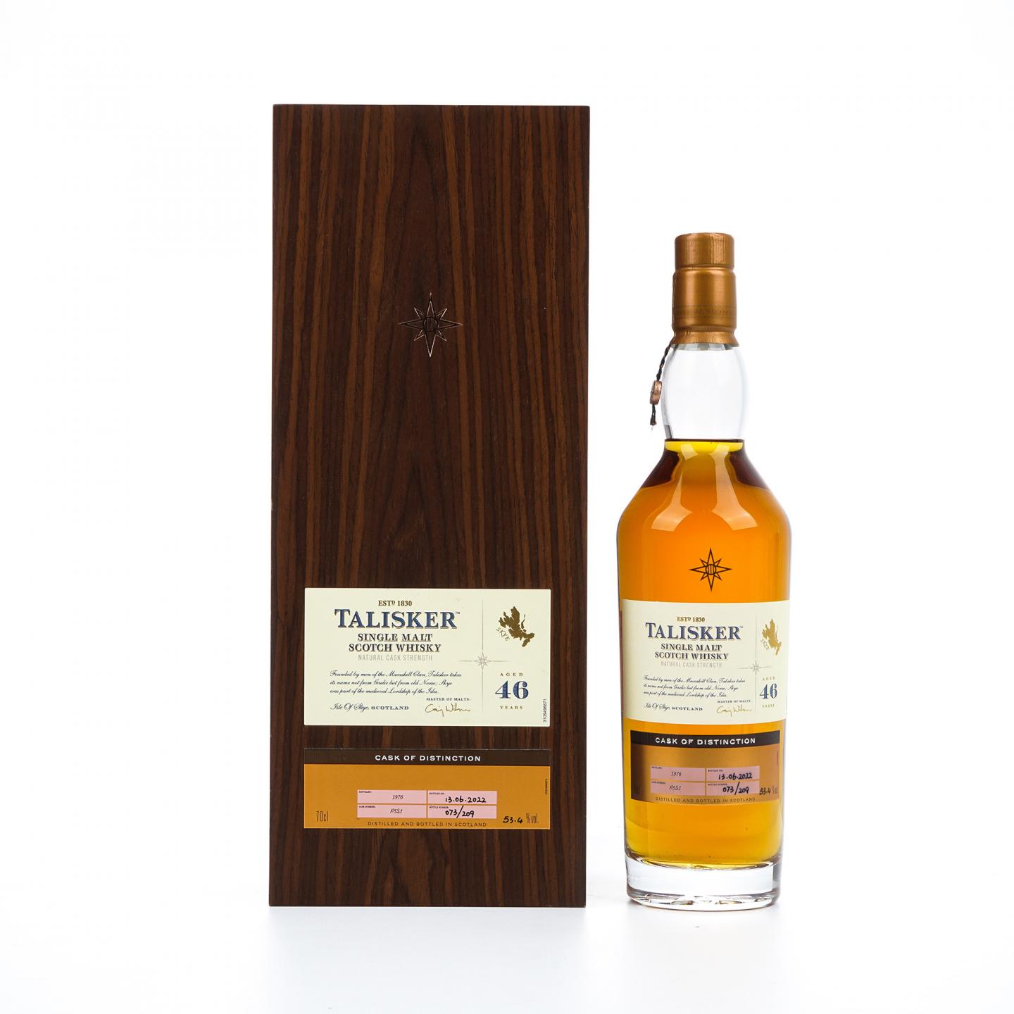 Talisker 泰斯卡 46年 1976-2022 COD原桶甄选 行货
