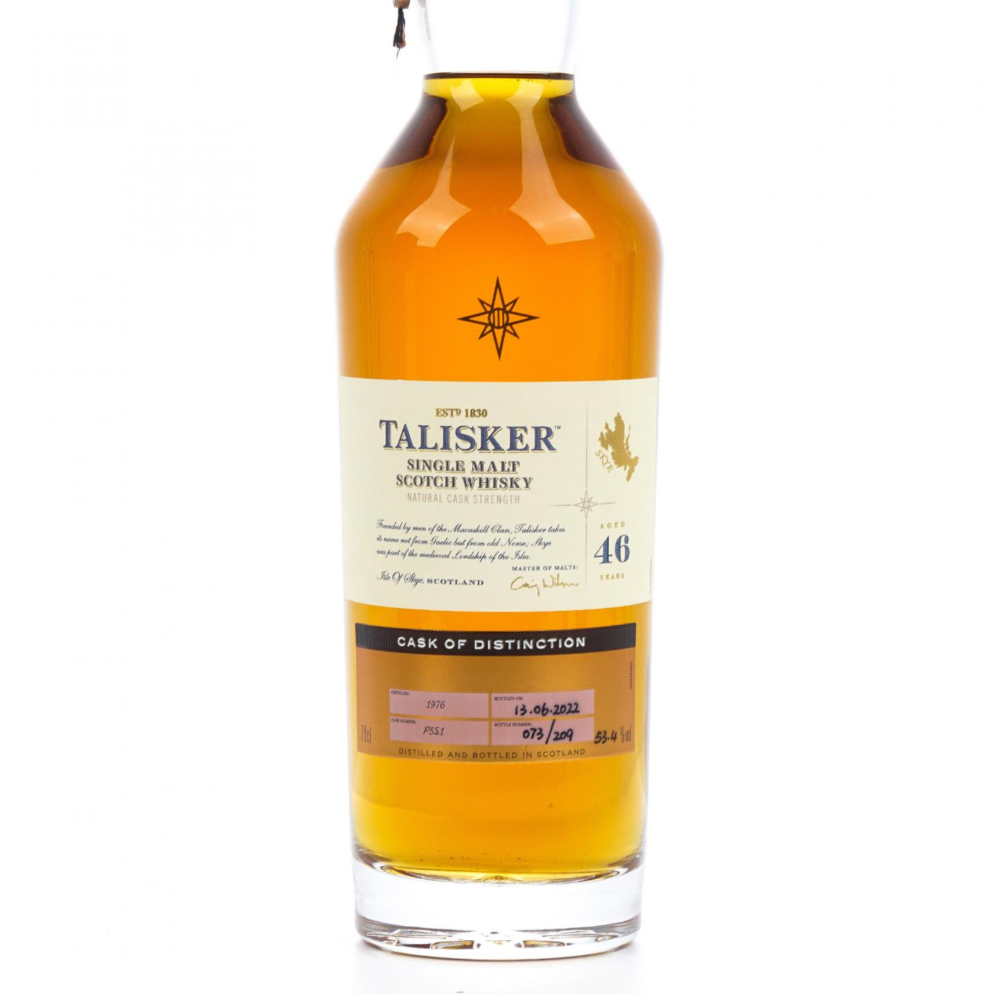 Talisker 泰斯卡 46年 1976-2022 COD原桶甄选 行货