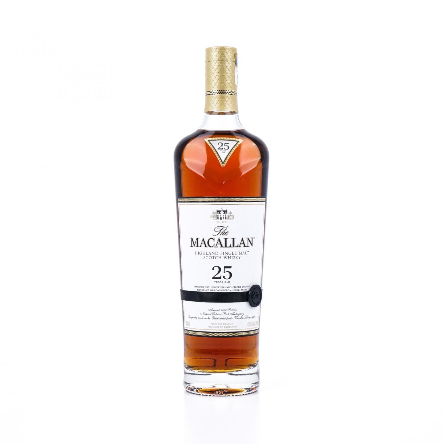 【附X光图】Macallan 麦卡伦 25年 2020 黑腰带 750ml