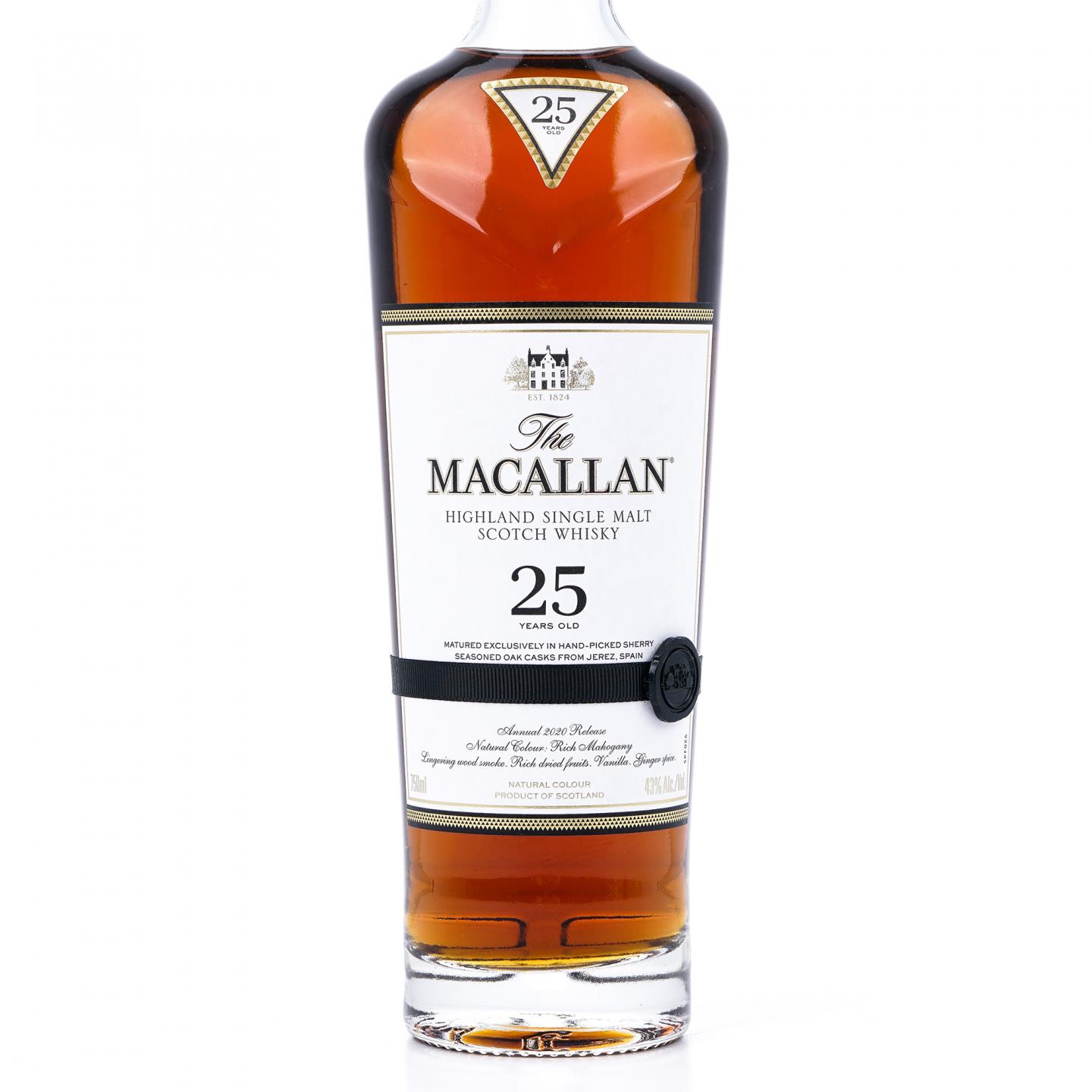 【附X光图】Macallan 麦卡伦 25年 2020 黑腰带 750ml