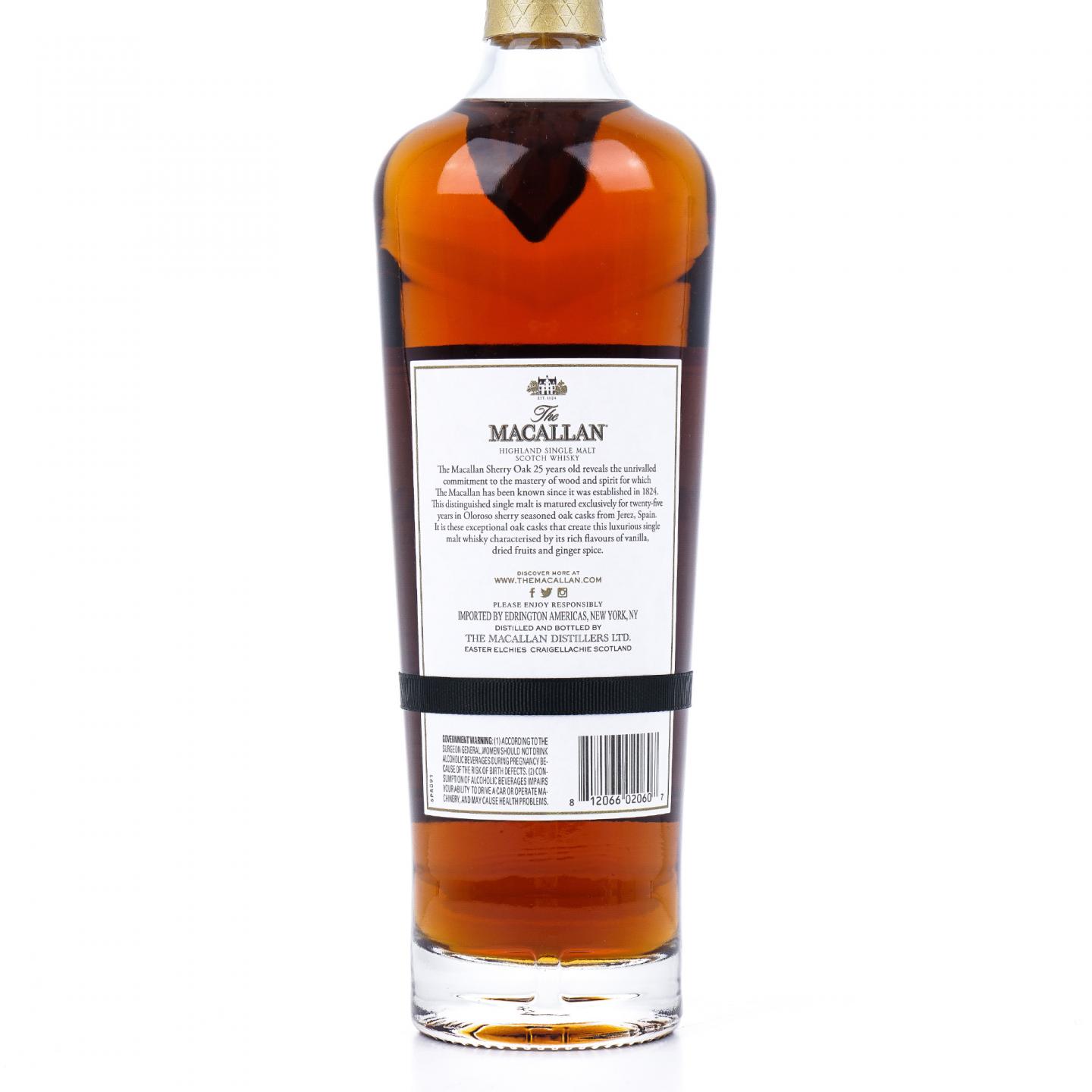 【附X光图】Macallan 麦卡伦 25年 2020 黑腰带 750ml