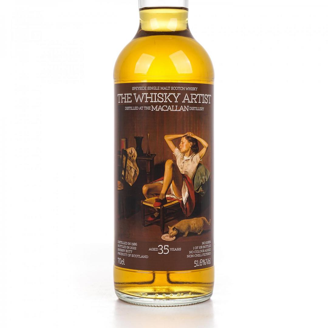【低价起拍】麦卡伦1986-2022 35年「猫和少女」雪莉桶单桶单一麦芽威士忌 51.6% 700ml
