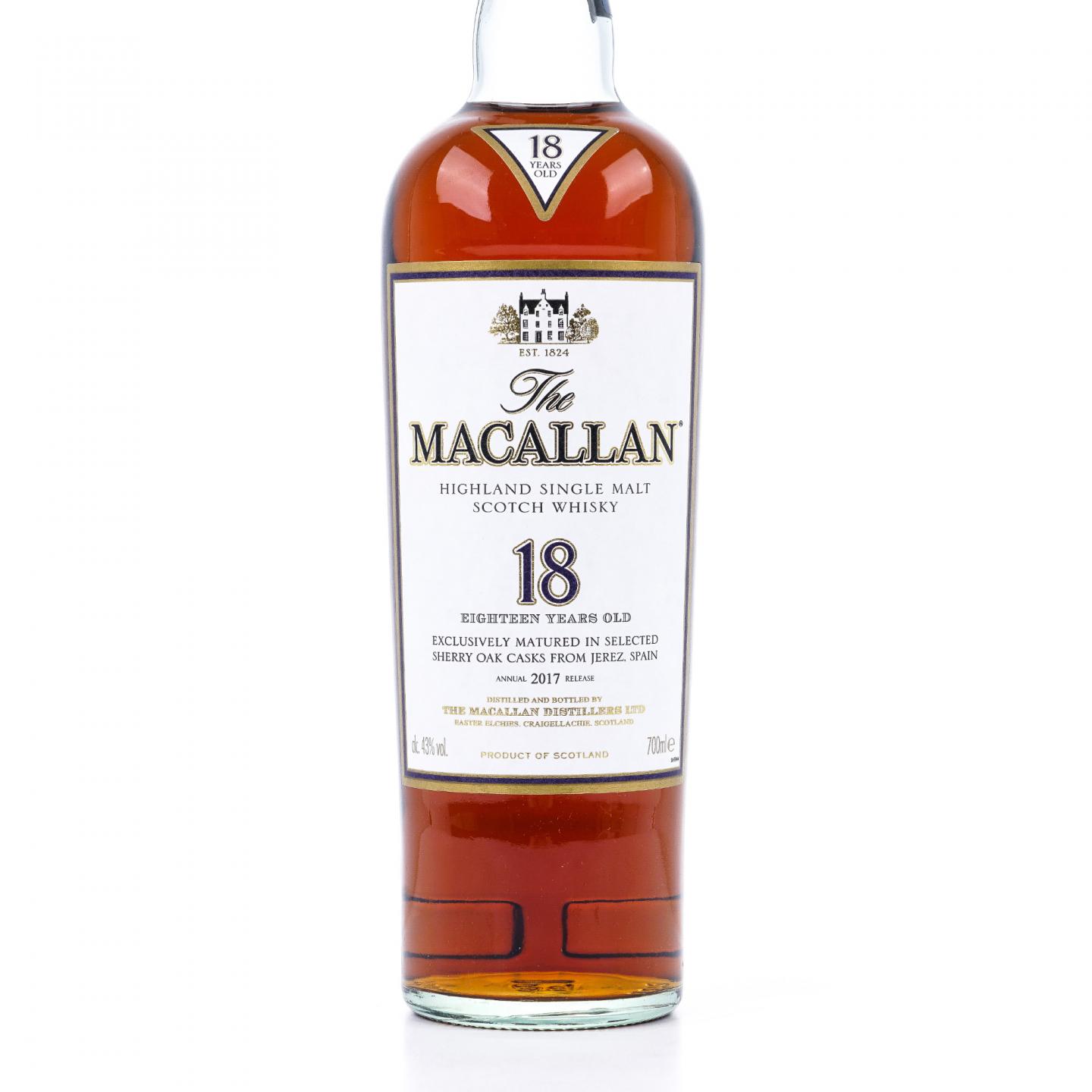 Macallan 麦卡伦 18年 2017 雪莉桶 700ml