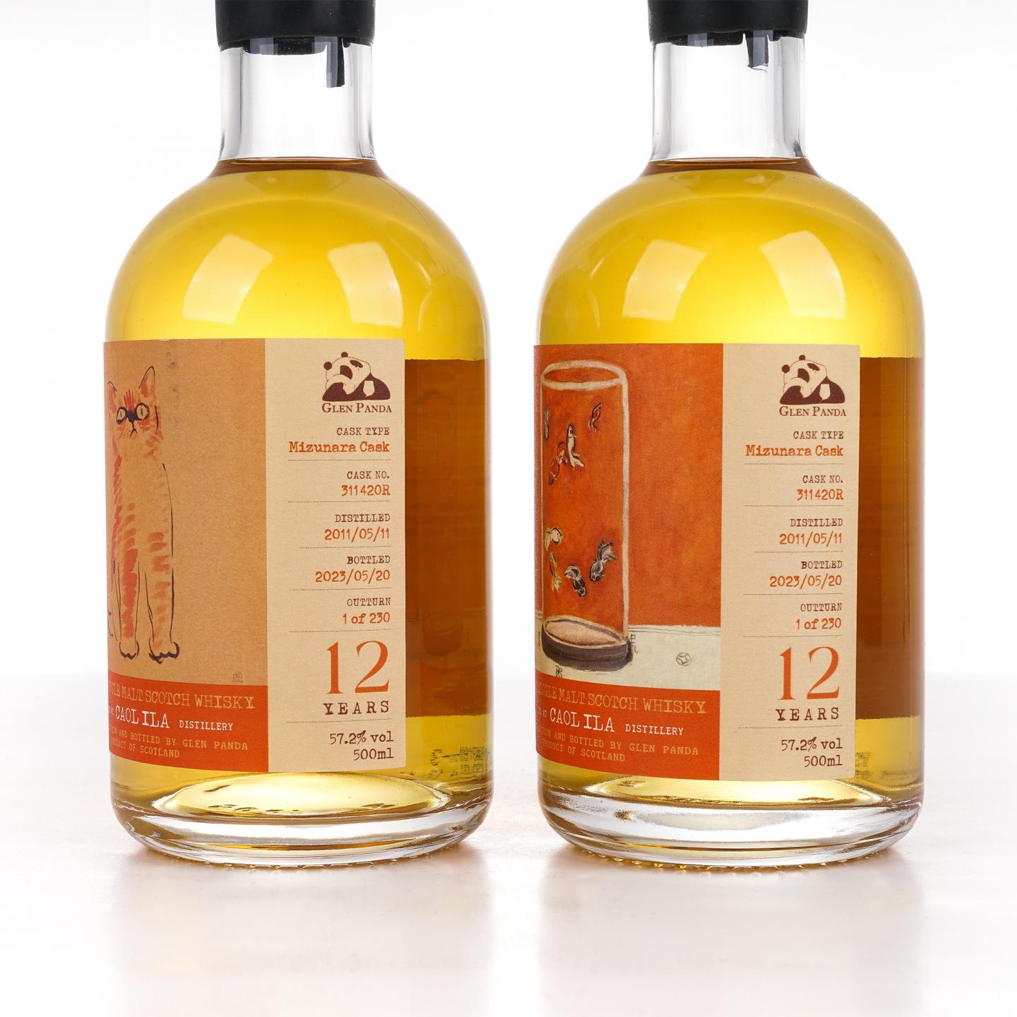 Caol Ila 卡尔里拉 12年 2011-2023 猫/八尾金鱼 水楢桶 2瓶组 500ml