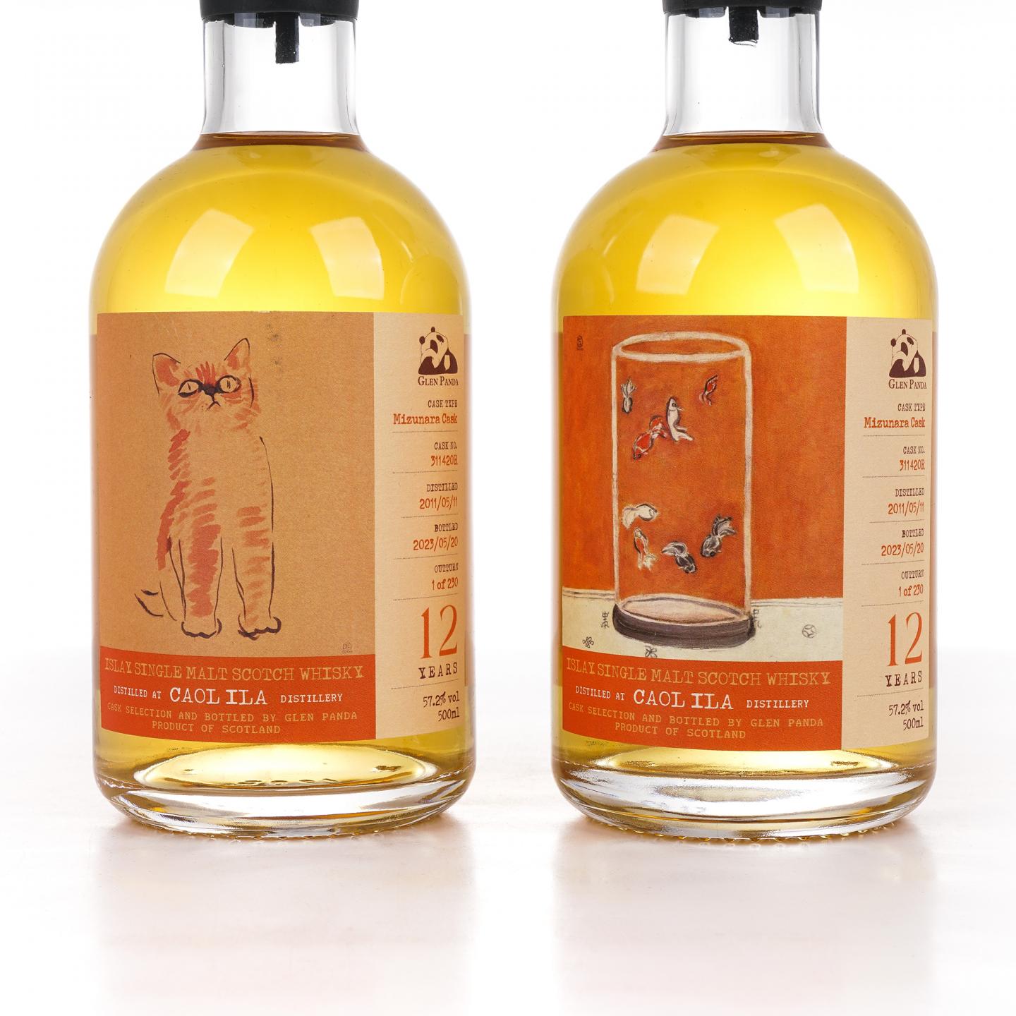 Caol Ila 卡尔里拉 12年 2011-2023 猫/八尾金鱼 水楢桶 2瓶组 500ml
