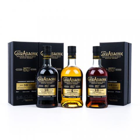 Glenallachie 格兰纳里奇 4/16年 2022 50周年纪念 桶强3瓶组