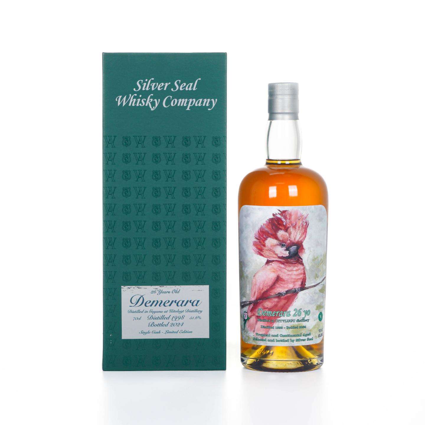 Uitvlugt 26年 1998-2024 Demerara朗姆酒 Silver Seal