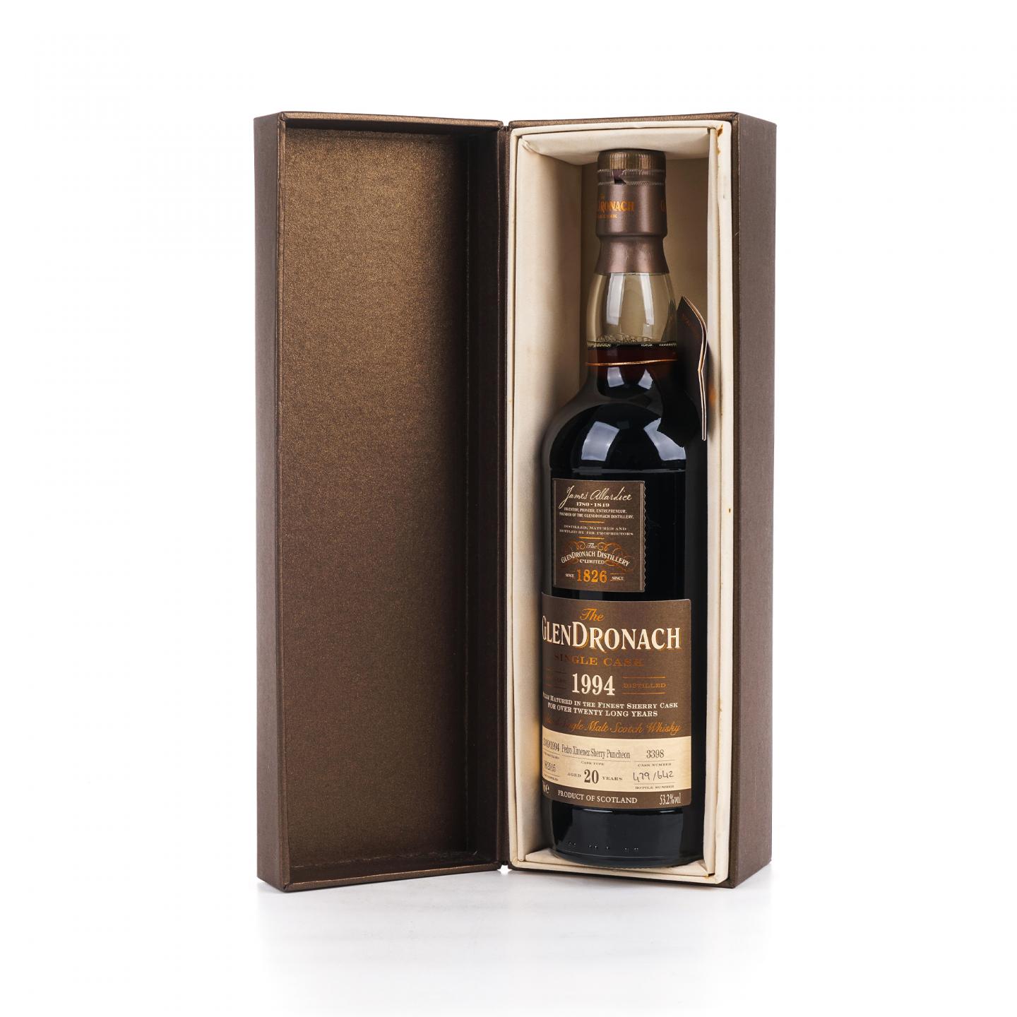 Glendronach 格兰多纳 20年 1994-2015 雪莉单桶#3398