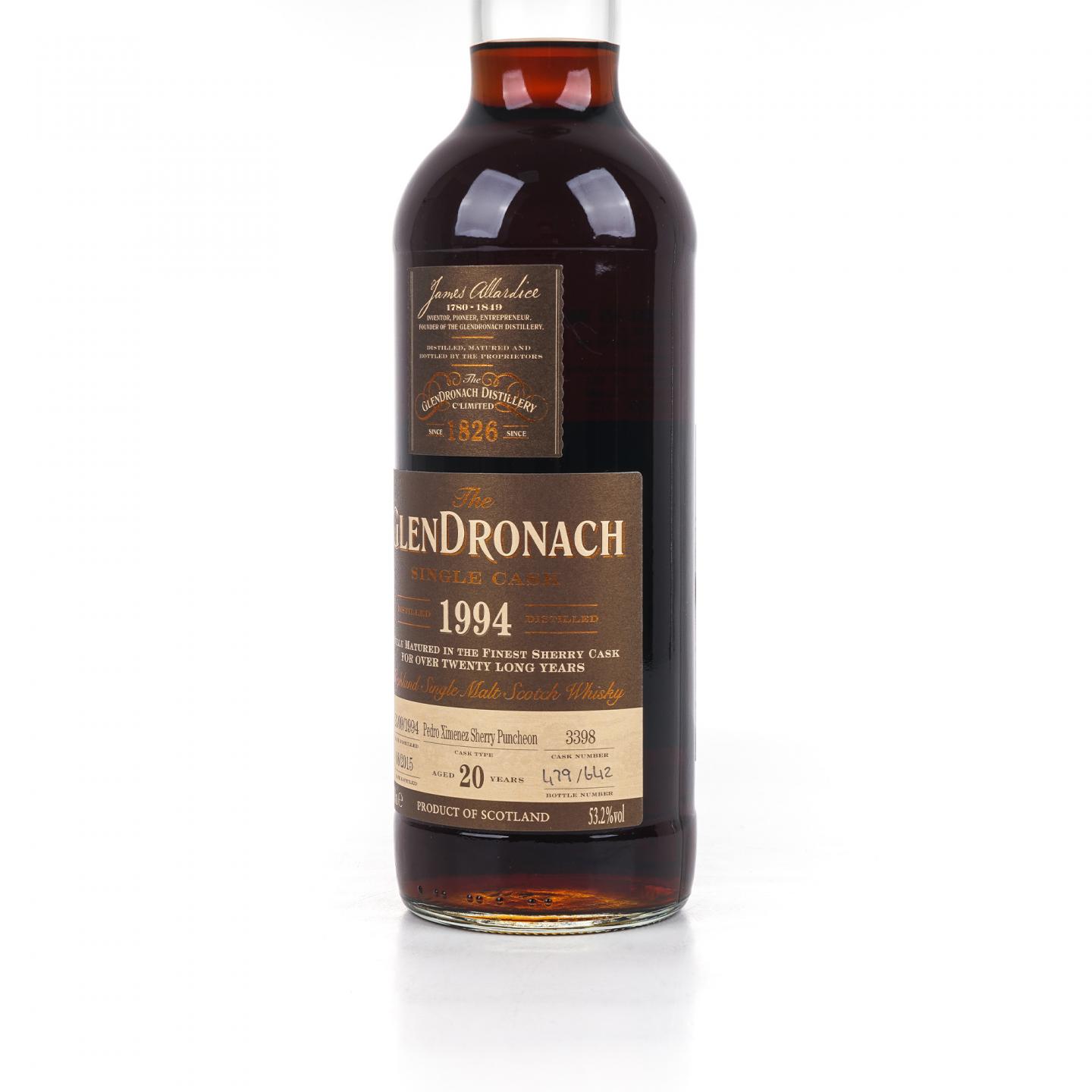 Glendronach 格兰多纳 20年 1994-2015 雪莉单桶#3398