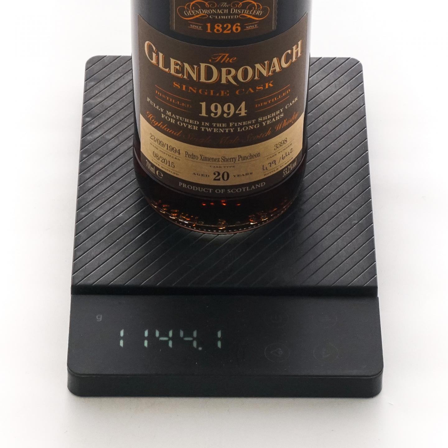 Glendronach 格兰多纳 20年 1994-2015 雪莉单桶#3398