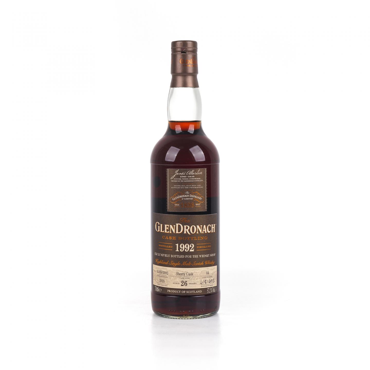 Glendronach 格兰多纳 26年 1992-2018 雪莉桶#64