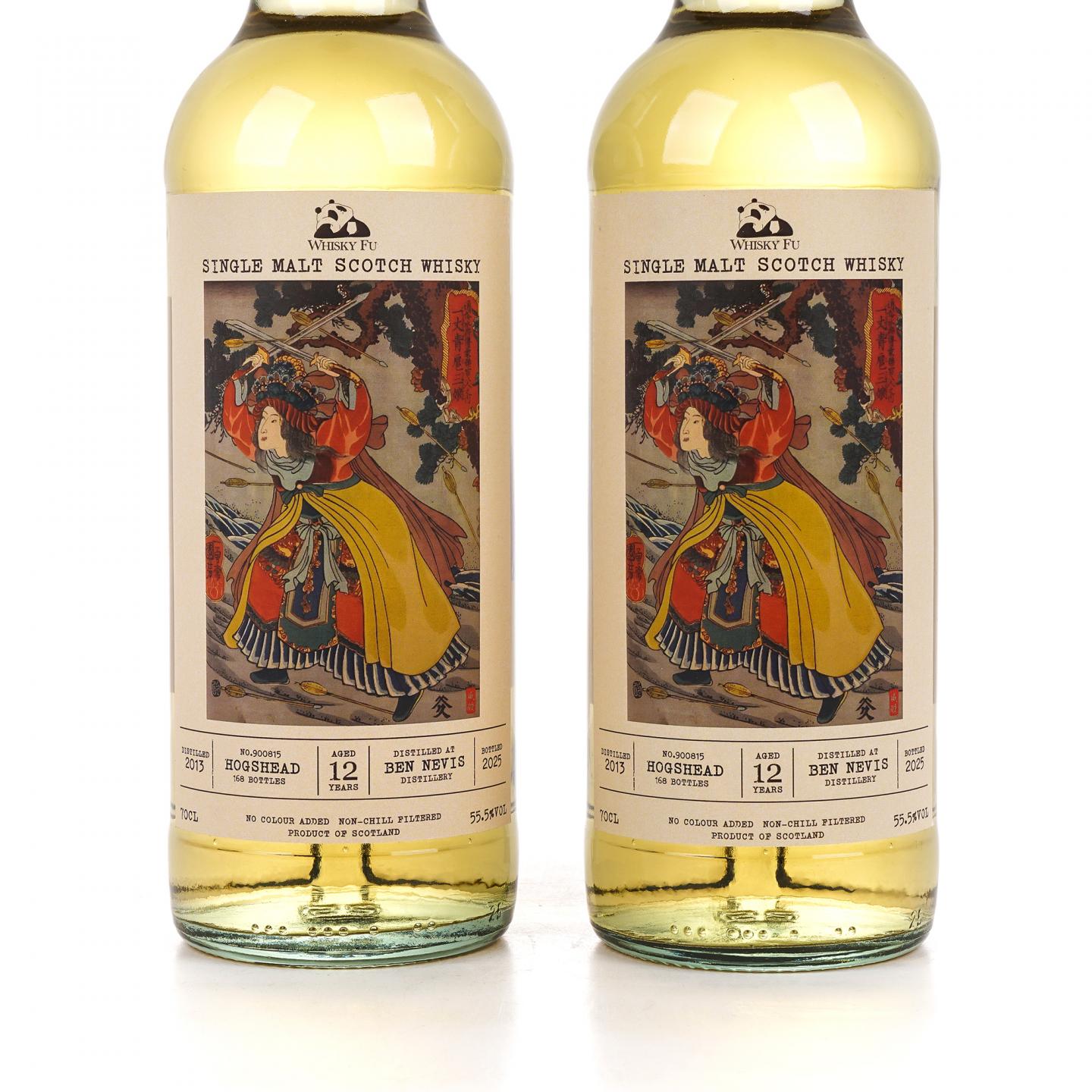 Bennevis 本尼维斯 12年 2013-2025 「通俗水浒传豪杰·一丈青扈三娘」波本桶 2支组