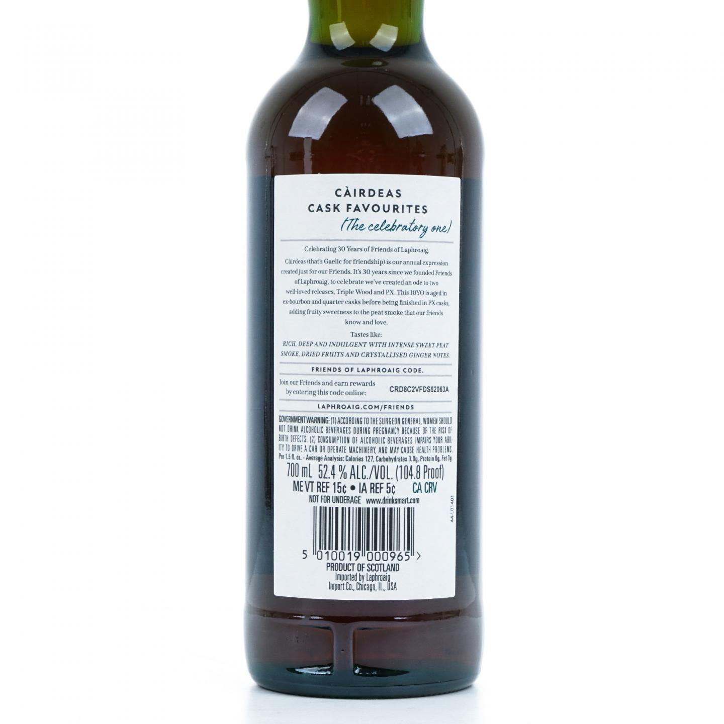 Laphroaig 拉弗格 10年 Cairdeas 700ml 52.4%Vol.