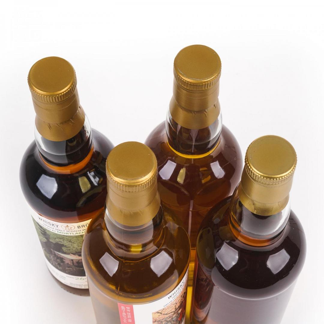 【艺术套装】拉弗格2001-2024/慕赫1996-2023/大摩1991-2021/ North British北英1967-2022 22/26/30/55年「春夏秋冬」单桶威士忌套装4只组 59.2/58.1/55.6/47.8% 700mlx4