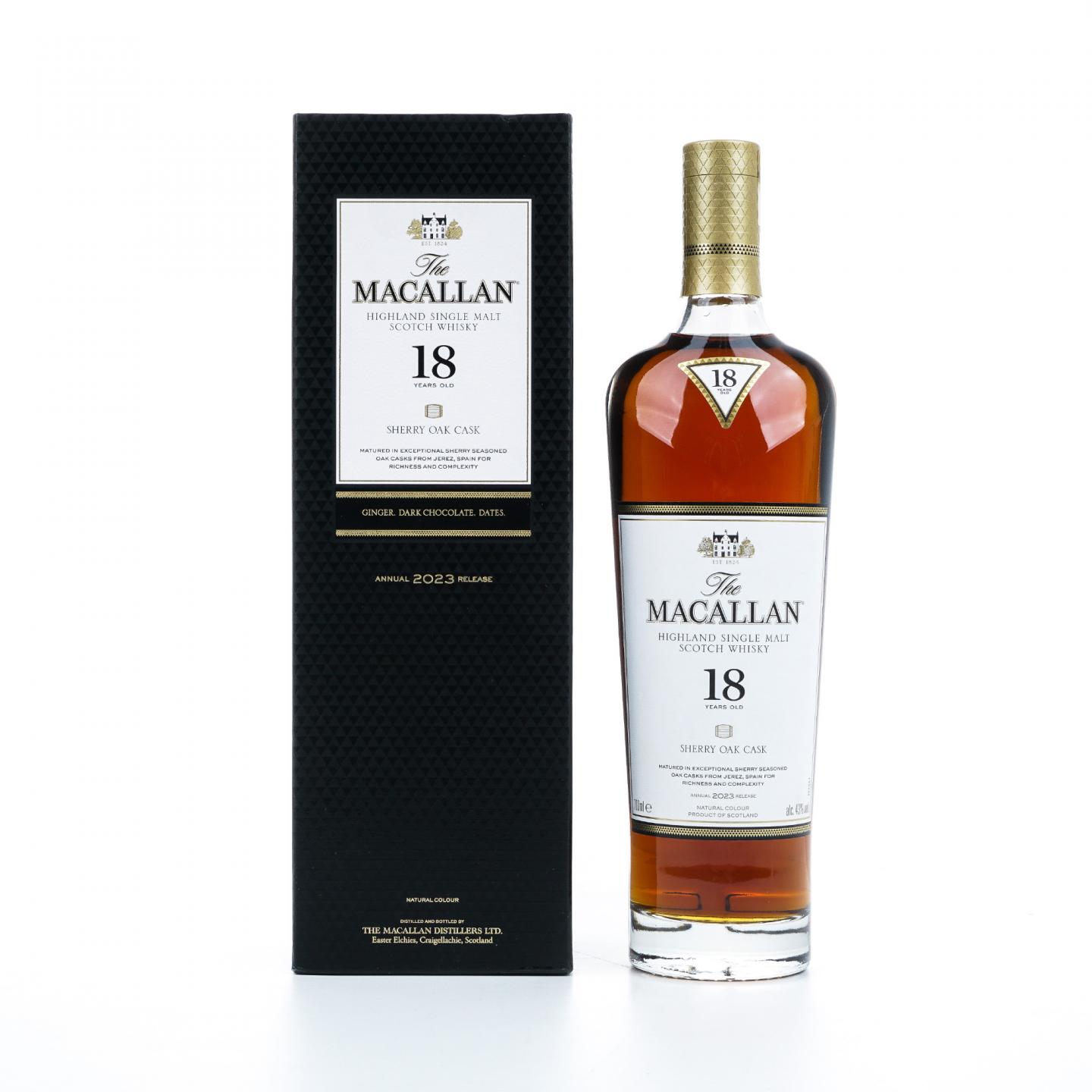 【附X光图】Macallan 麦卡伦 18年 2023 雪莉桶
