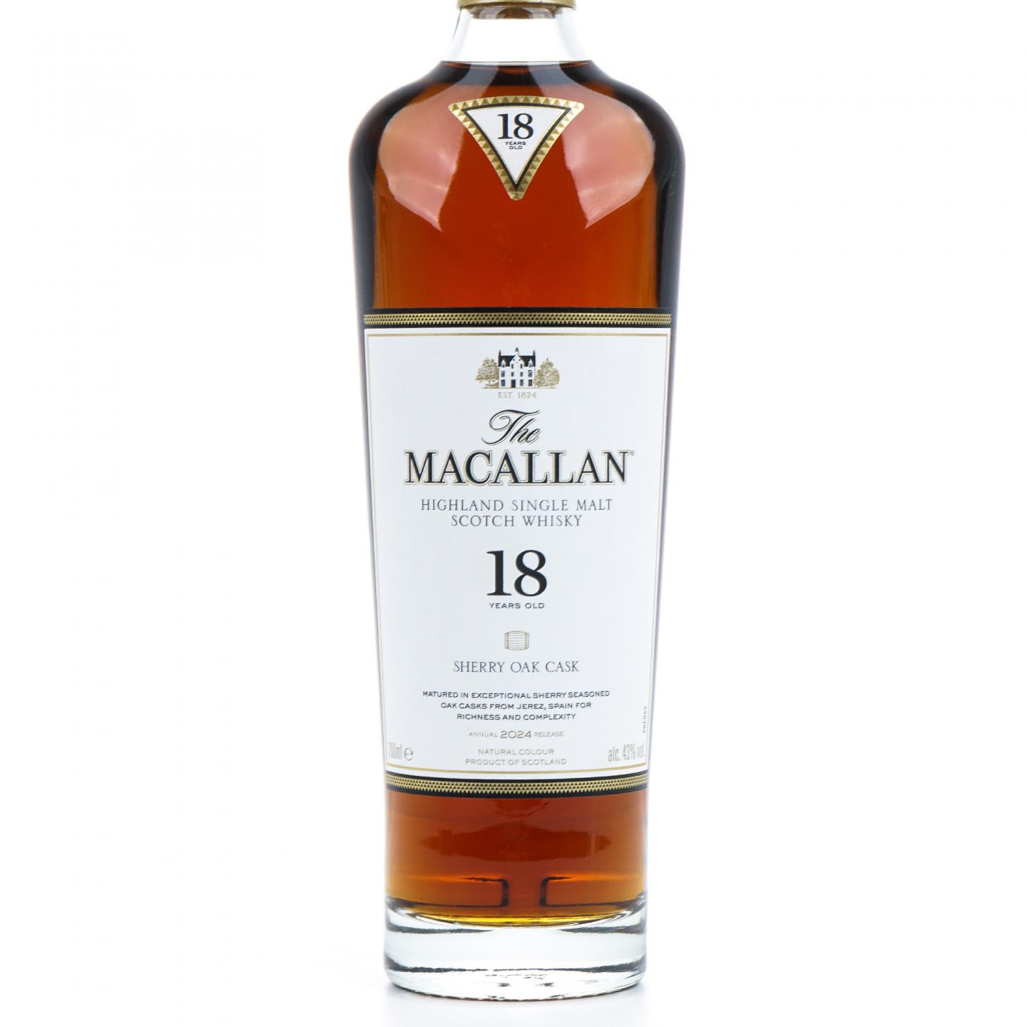 【附X光图】Macallan 麦卡伦 18年 2024 雪莉桶