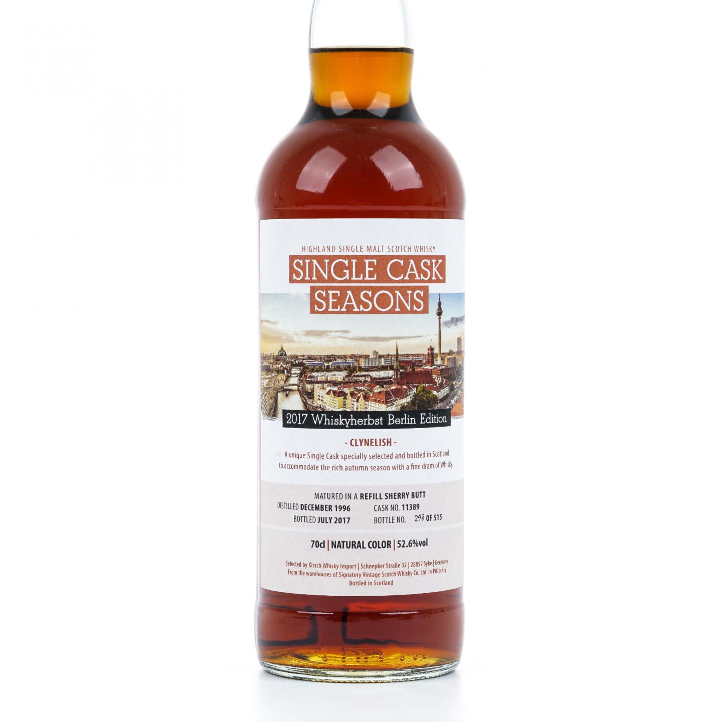 Clynelish 克里尼利基 1996-2017 SV 雪莉单桶#11389