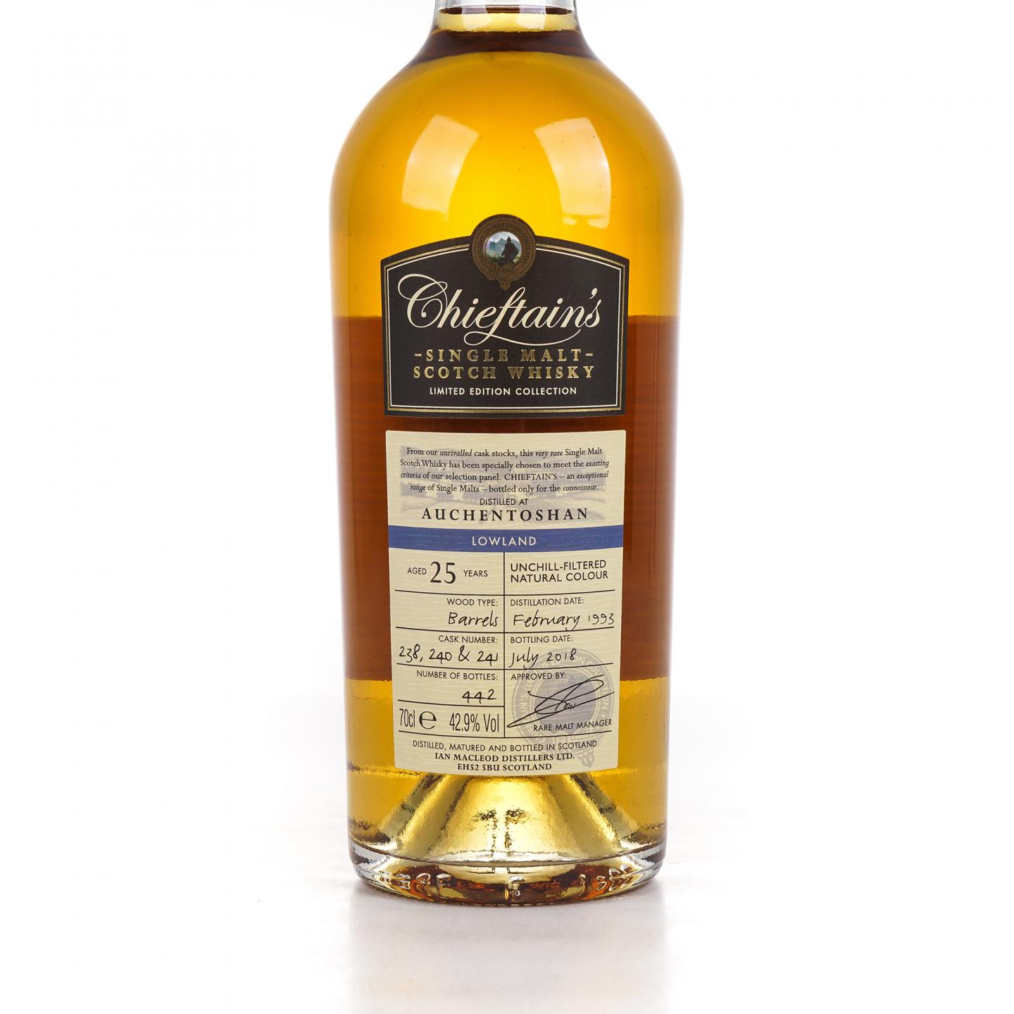 Auchentoshan 欧肯特轩 25年 1993-2018 IM 老酋长