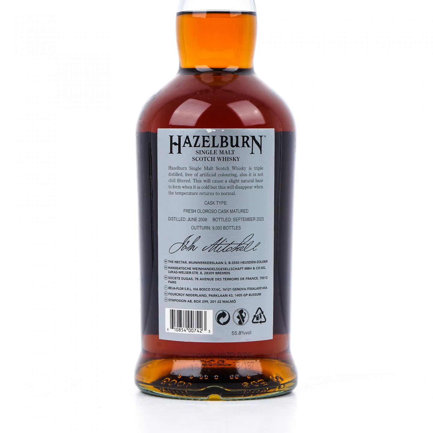 Hazelburn 哈索本 15年 2008-2023 雪莉桶