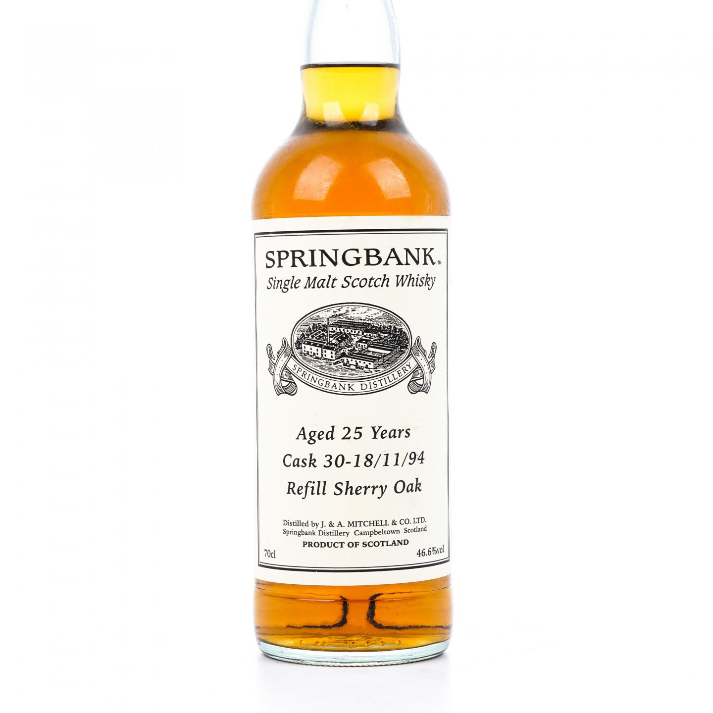 Springbank 云顶 25年 1994-2020 雪莉桶 私人桶