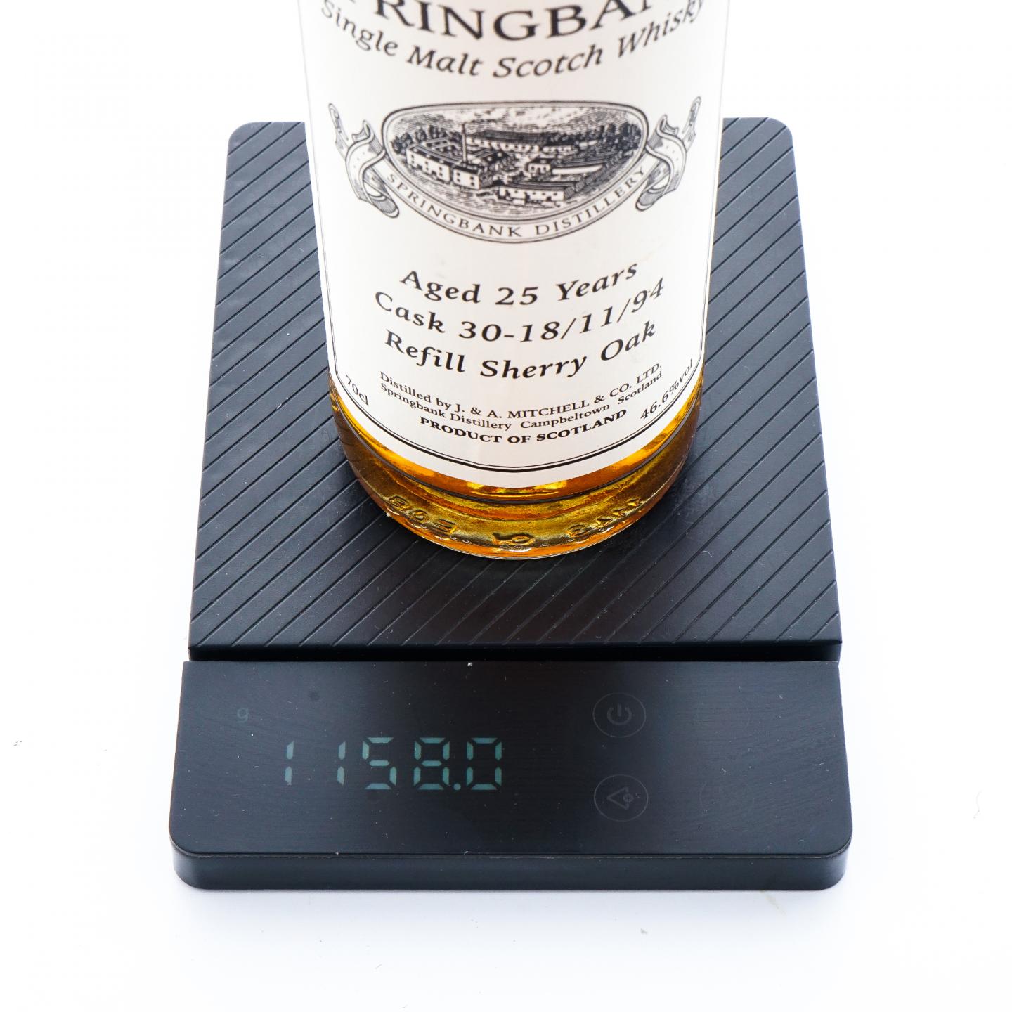 Springbank 云顶 25年 1994-2020 雪莉桶 私人桶