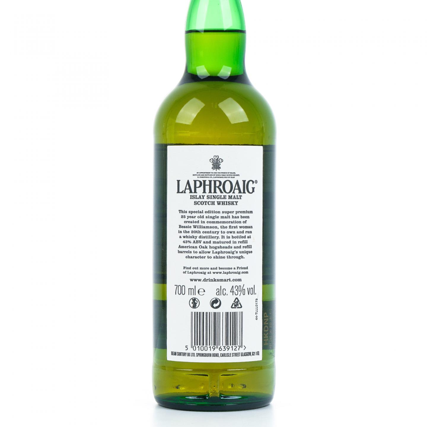 Laphroaig 拉弗格 25年 The Bessie Williamson Story 43%Vol.