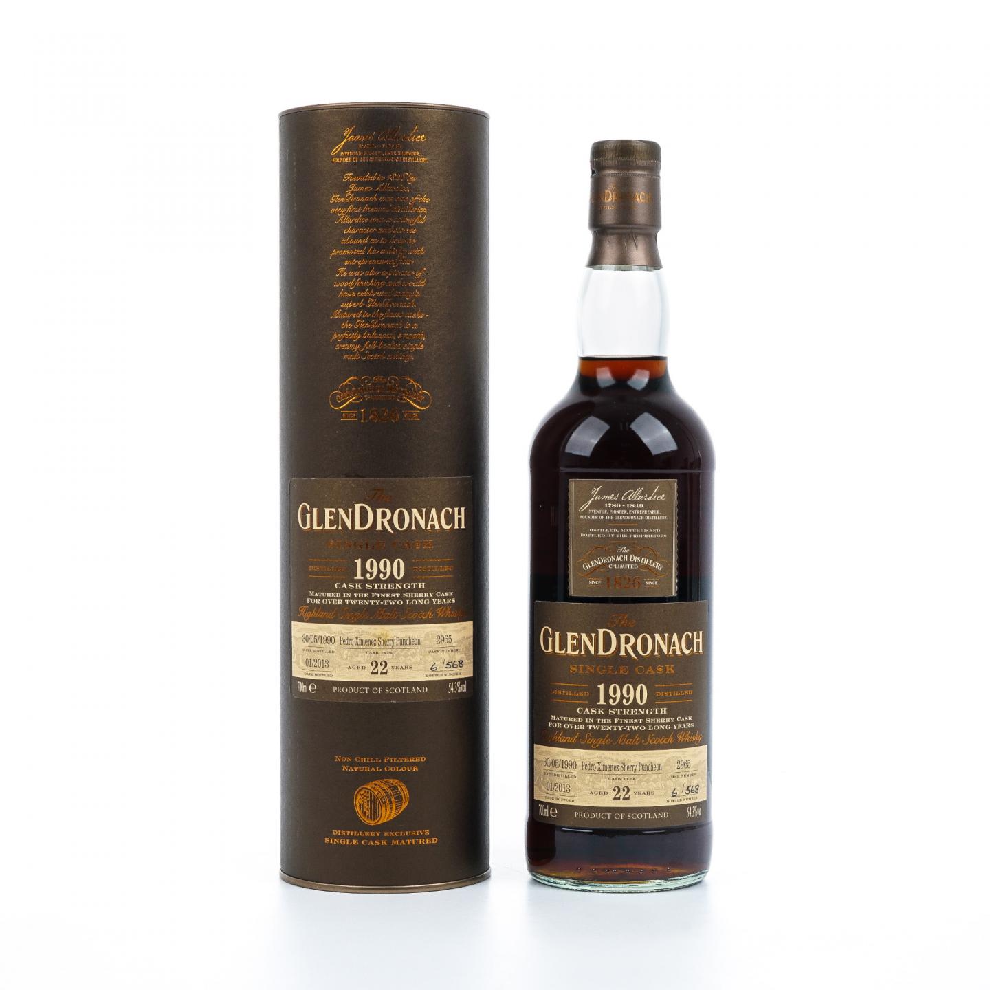 Glendronach 格兰多纳 22年 1990-2013 雪莉单桶#2965