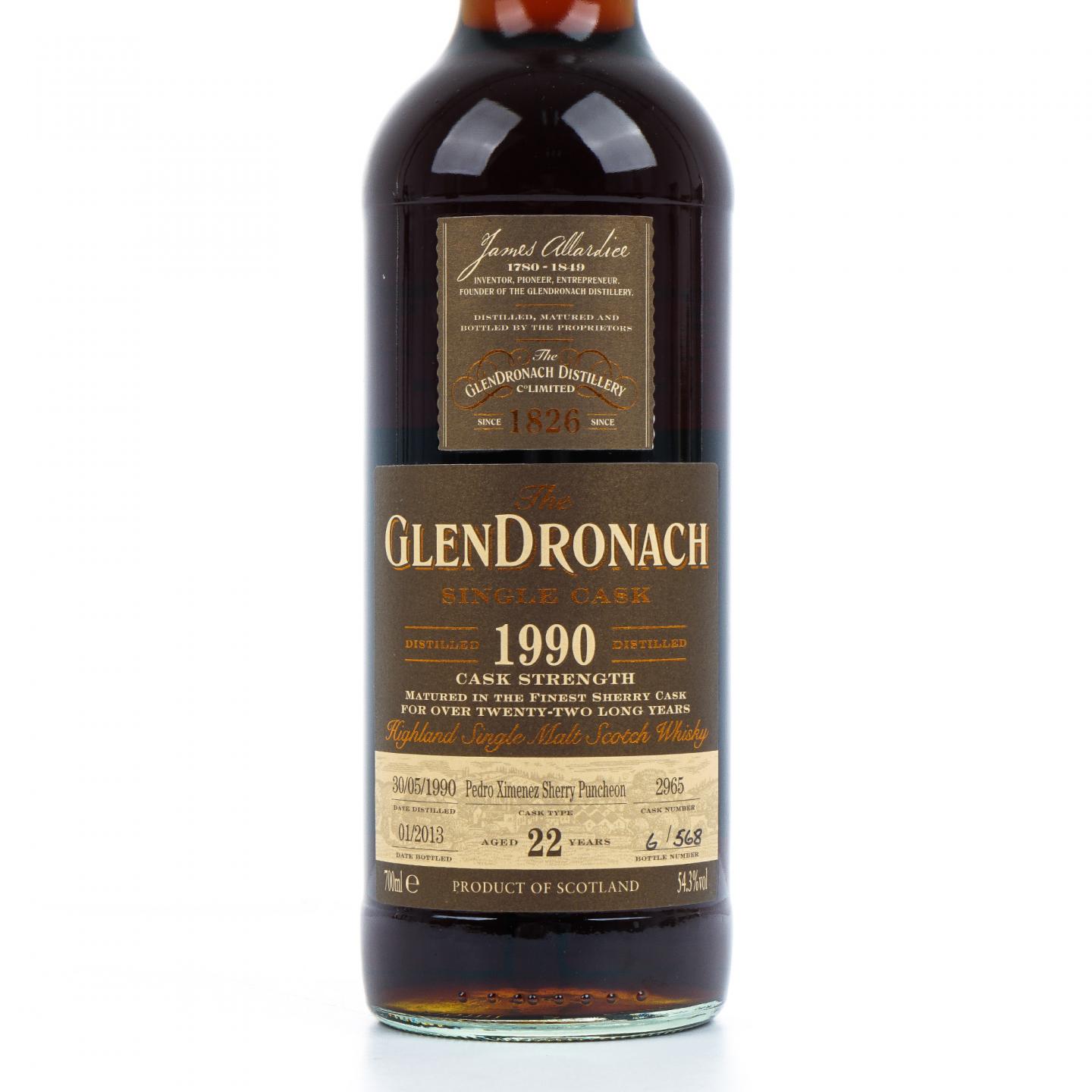 Glendronach 格兰多纳 22年 1990-2013 雪莉单桶#2965